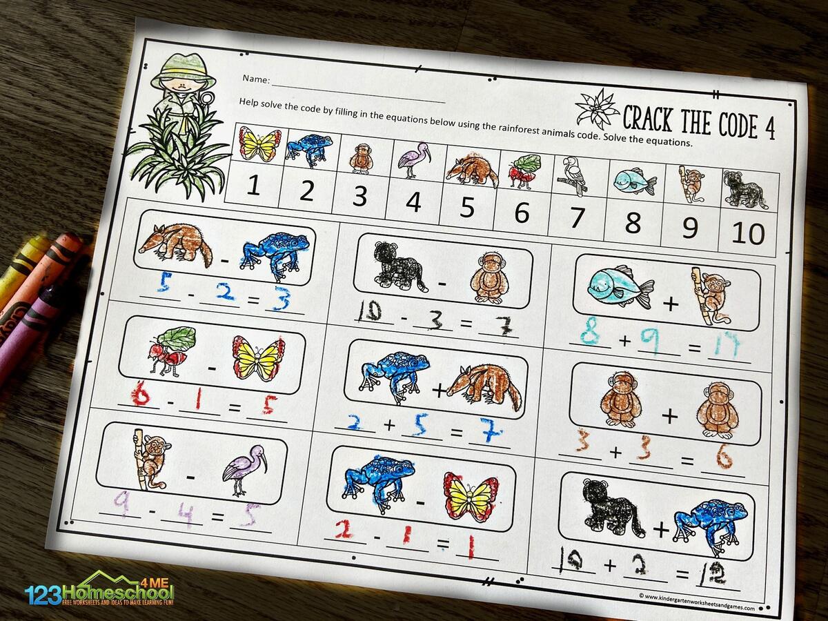 Mystery Math Addition And Subtraction Worksheets The Printable Princess
