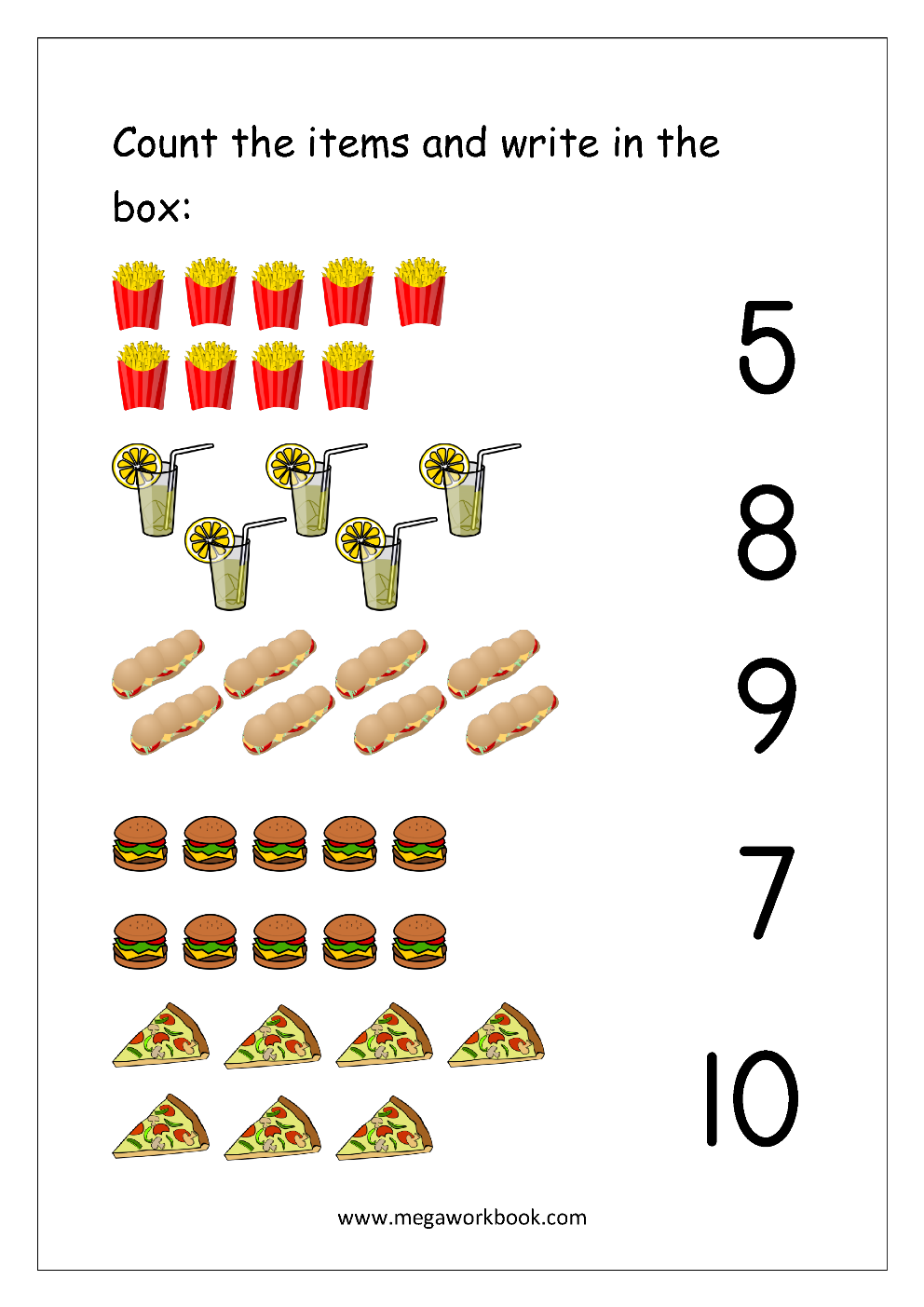 Free Printable Number Match Worksheet