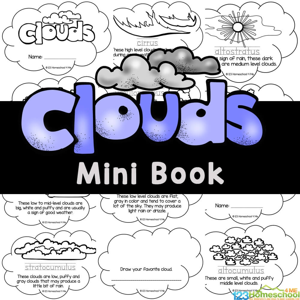 FREE Printable Types Of Clouds For Kids Mini Book
