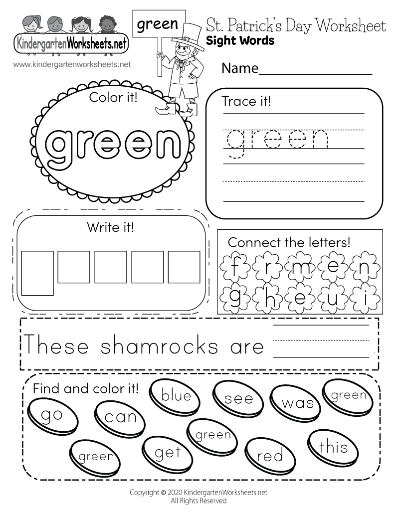 Free St Patrick S Worksheet For Kindergarten Download Free St Patrick S Worksheet For Kindergarten Png Images Free Worksheets On Clipart Library