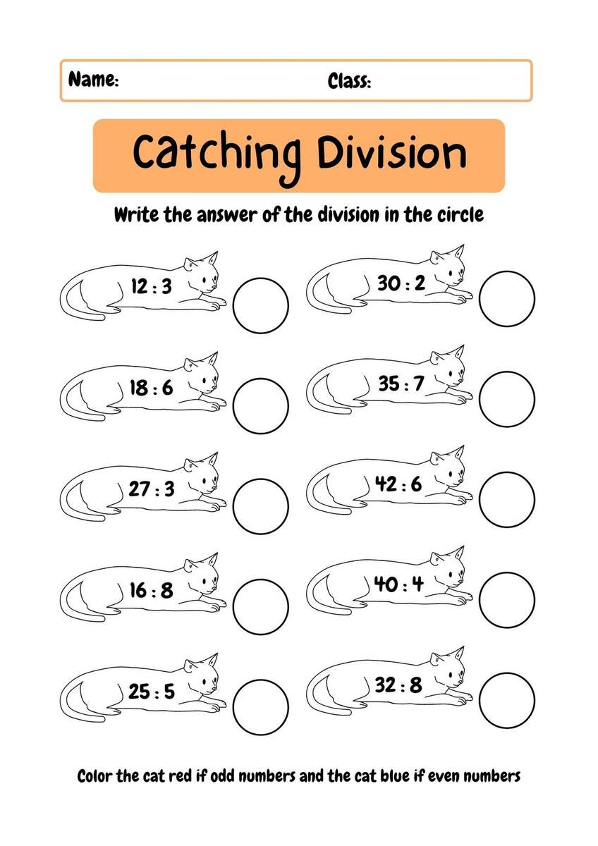 Free To Edit And Print Division Worksheet Templates Canva