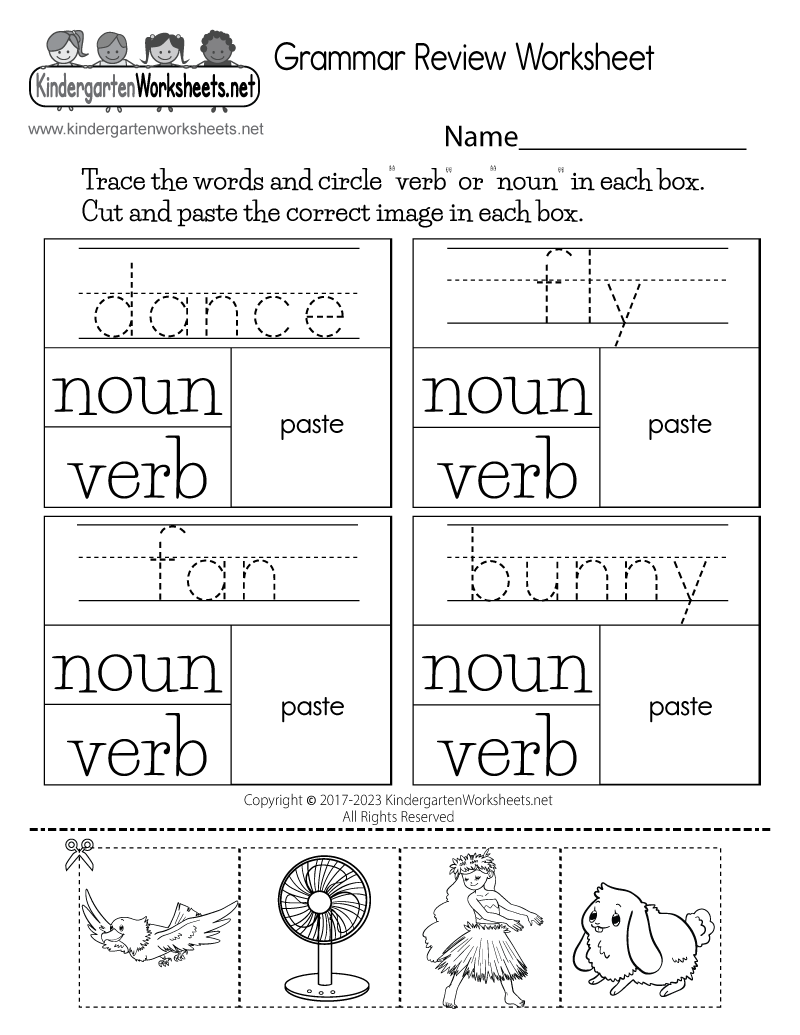 A Or An Free Worksheet For Kindergarten