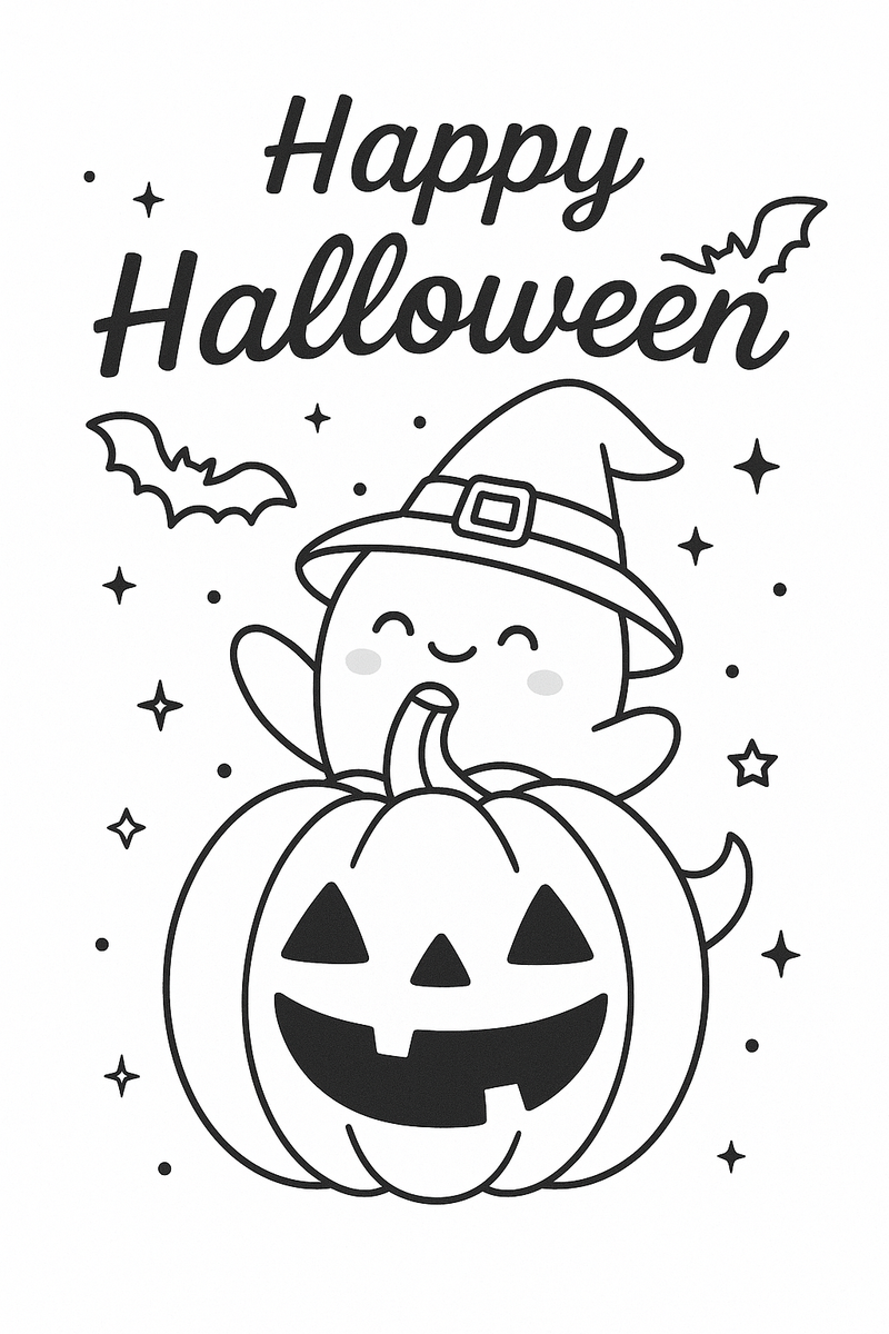 Halloween Printable Coloring Pages EBay