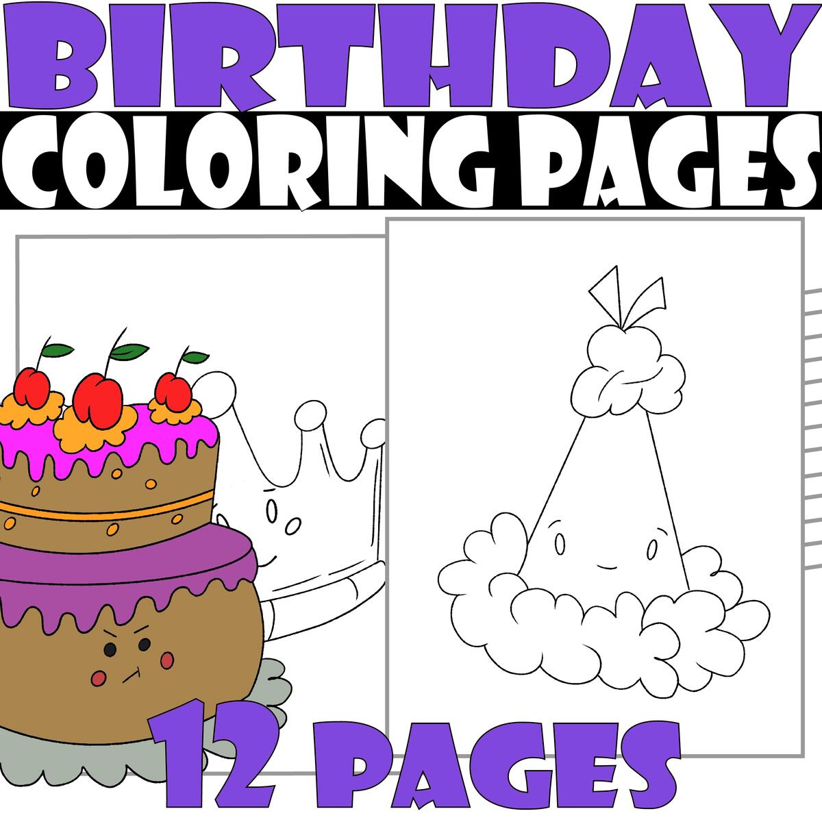 Happy Birthday Coloring Pages ALL ABOUT Happy Birthday Coloring Pages Made By Teachers