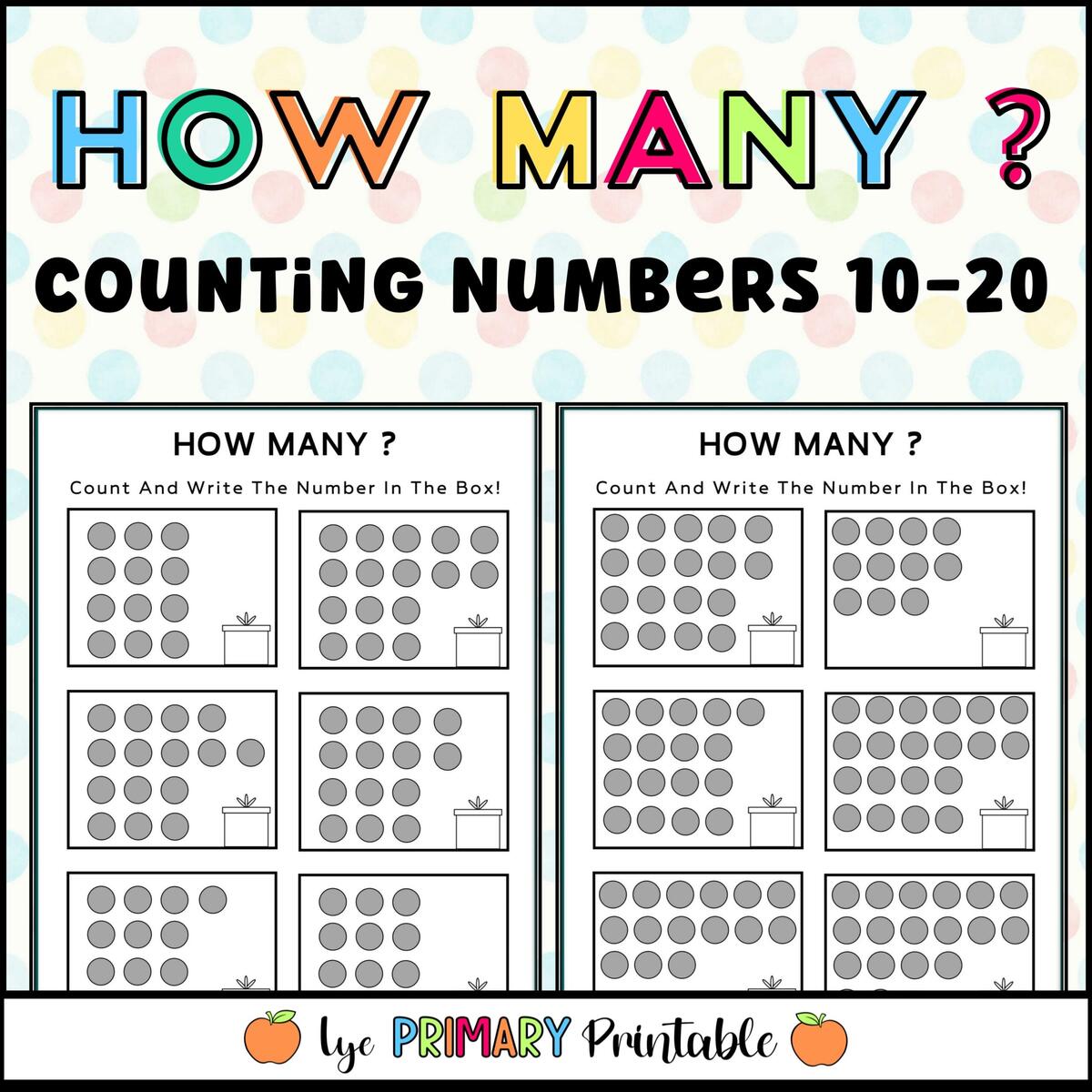 How Many Counting Numbers 10 20 With Printable Math Worksheets Made By Teachers