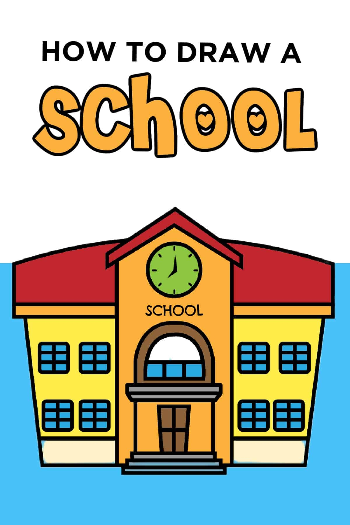School Drawing Easy Beautiful Step By Step Tutorial Learn Within 1 Hour