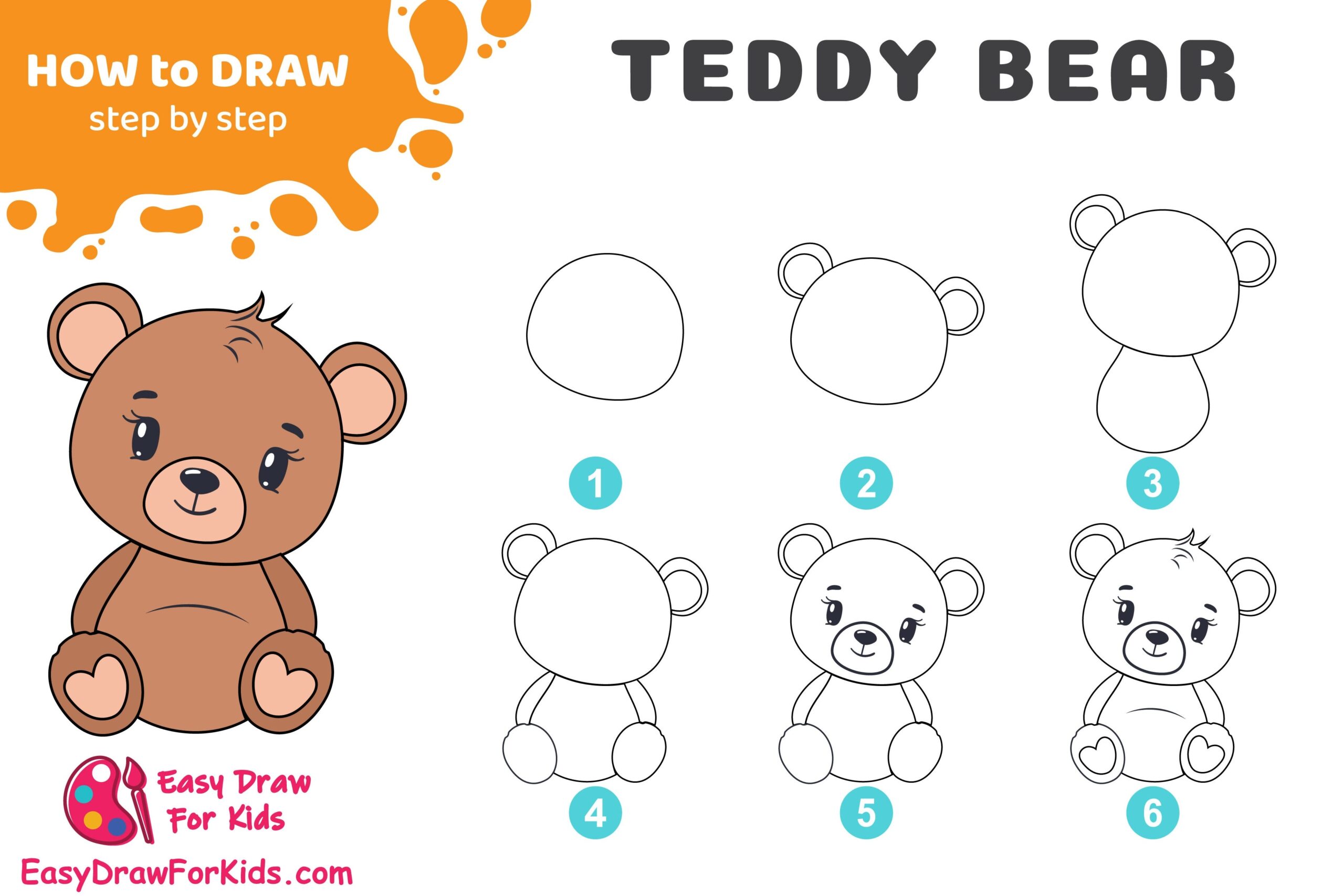 How To Draw A Teddy Bear A Step By Step Guide By Easy Draw For Kids Medium