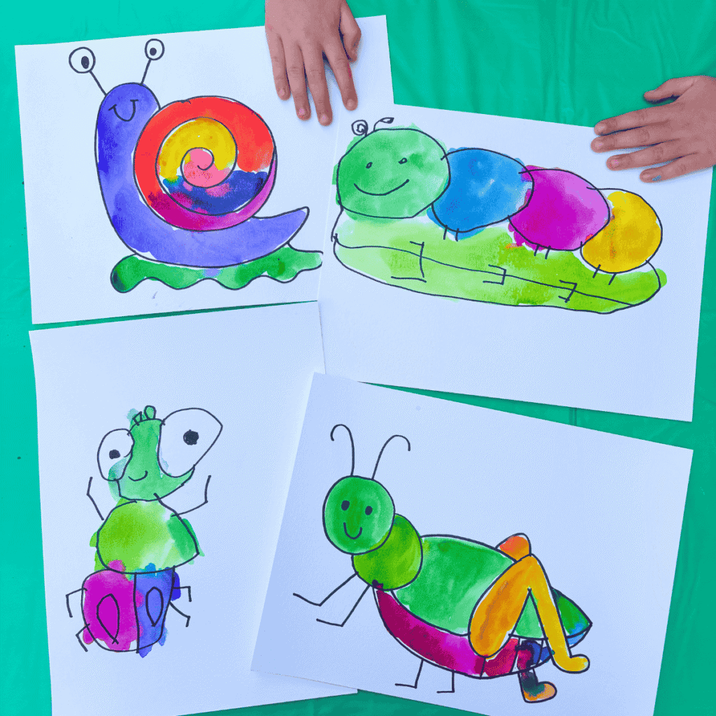 How To Draw Insects Preschool Drawing Activity Friends Art Lab