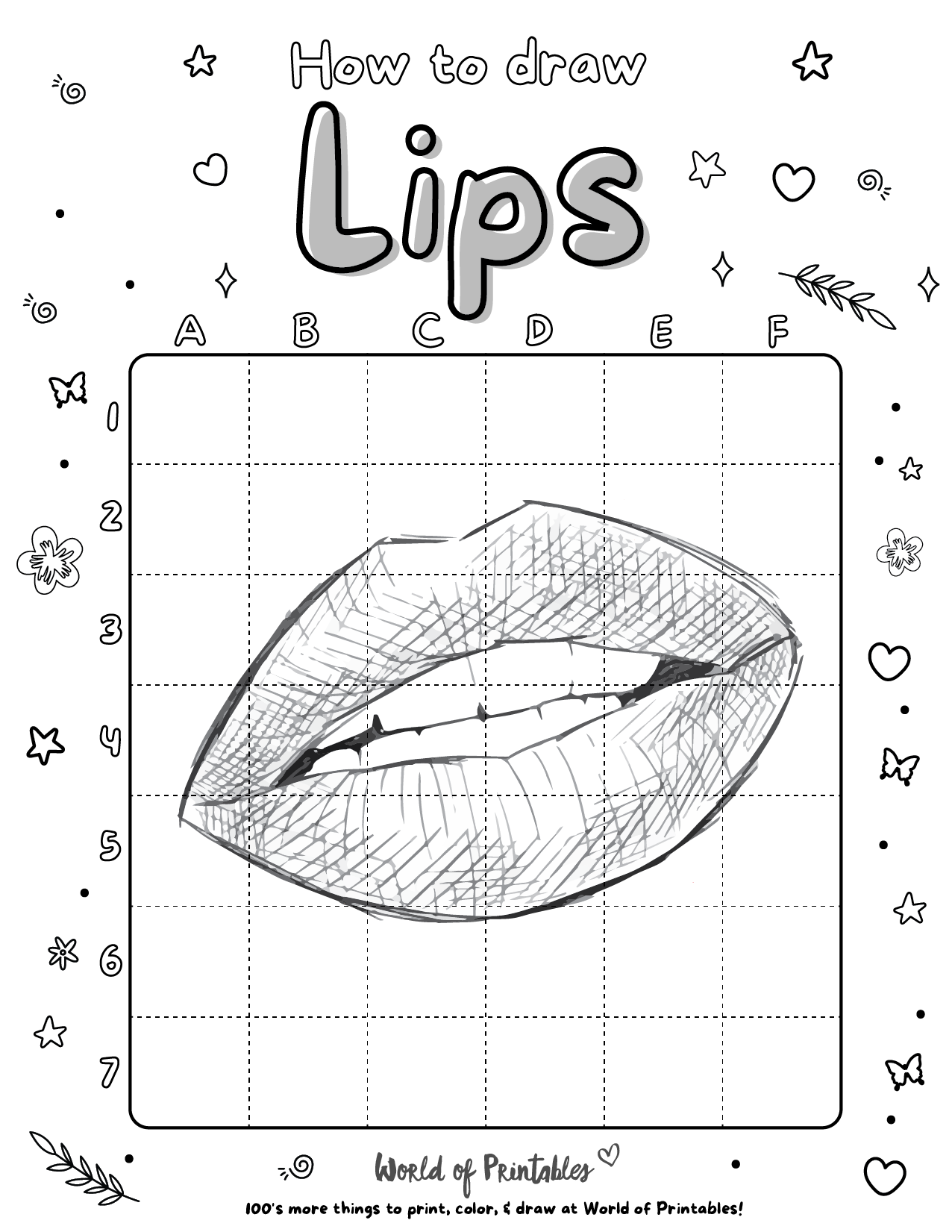 How To Draw Lips Easy Step By Step Drawing Activities World Of Printables