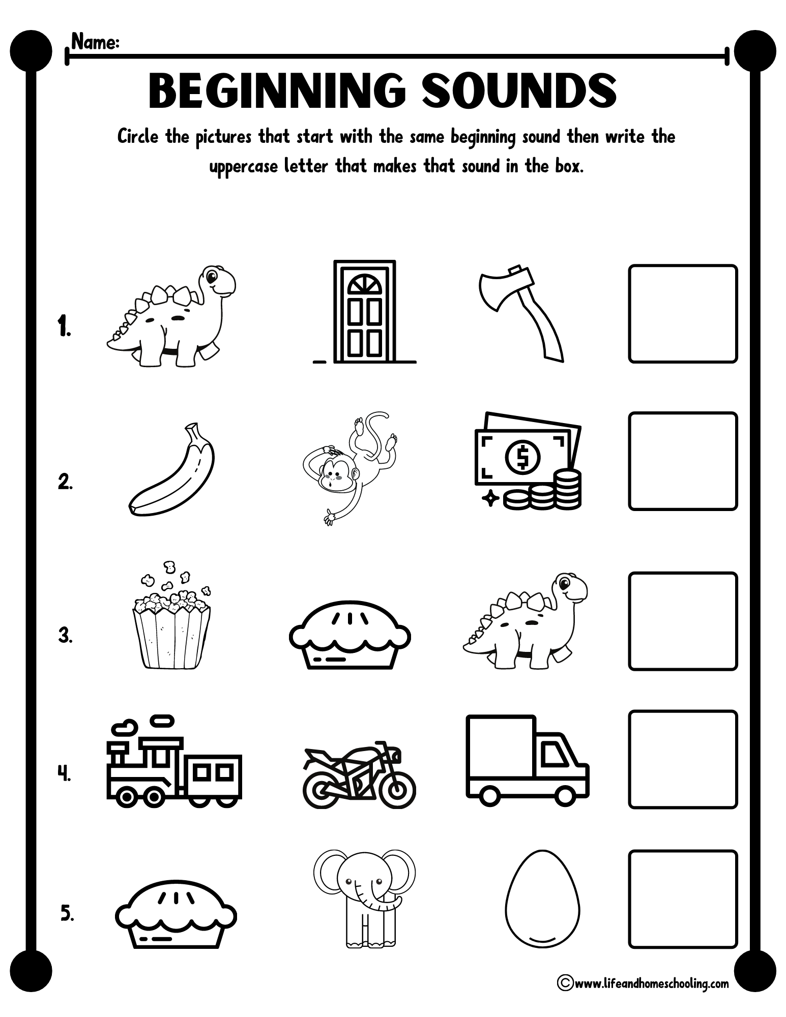 Kindergarten Beginning Sound Worksheet Made By Teachers