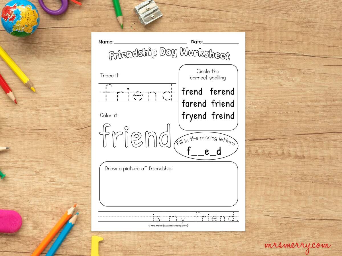 Kindergarten Friendship Skills Bundle Friendship Worksheets Coloring Pages Lesson Plans For Pre K Etsy