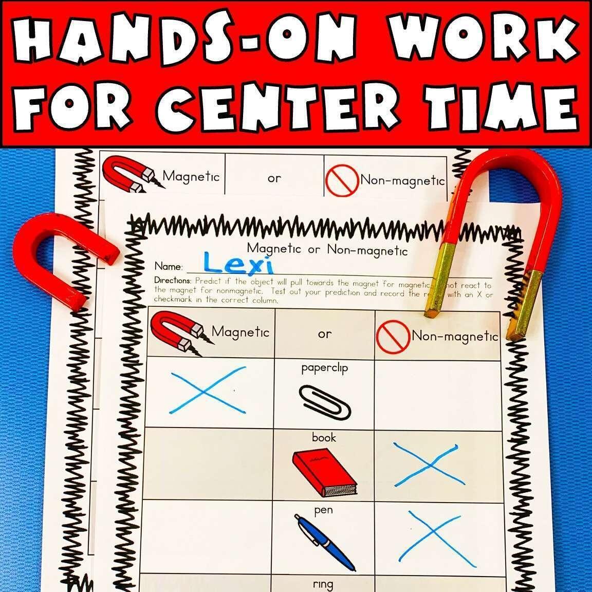 Kindergarten Magnet Worksheet For Preschool Pre K SPED Science STEM STEAM Caroline Koehler At Celavora Education