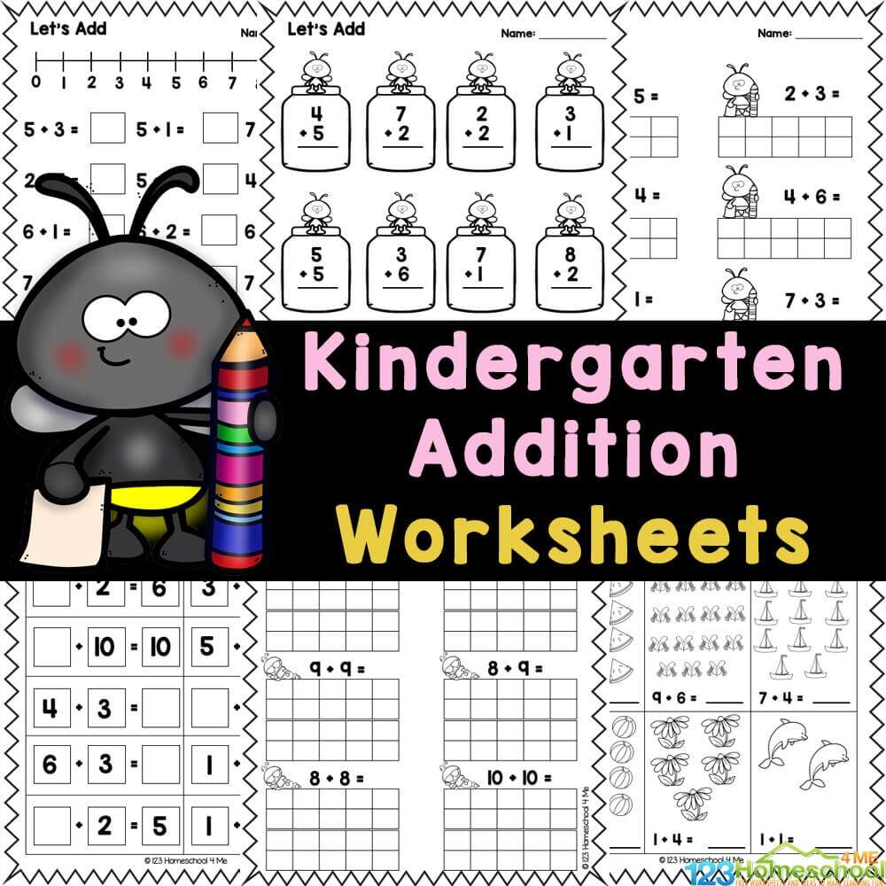 Kindergarten Math Addition Worksheets Within 20 Download Free Printable Pdf