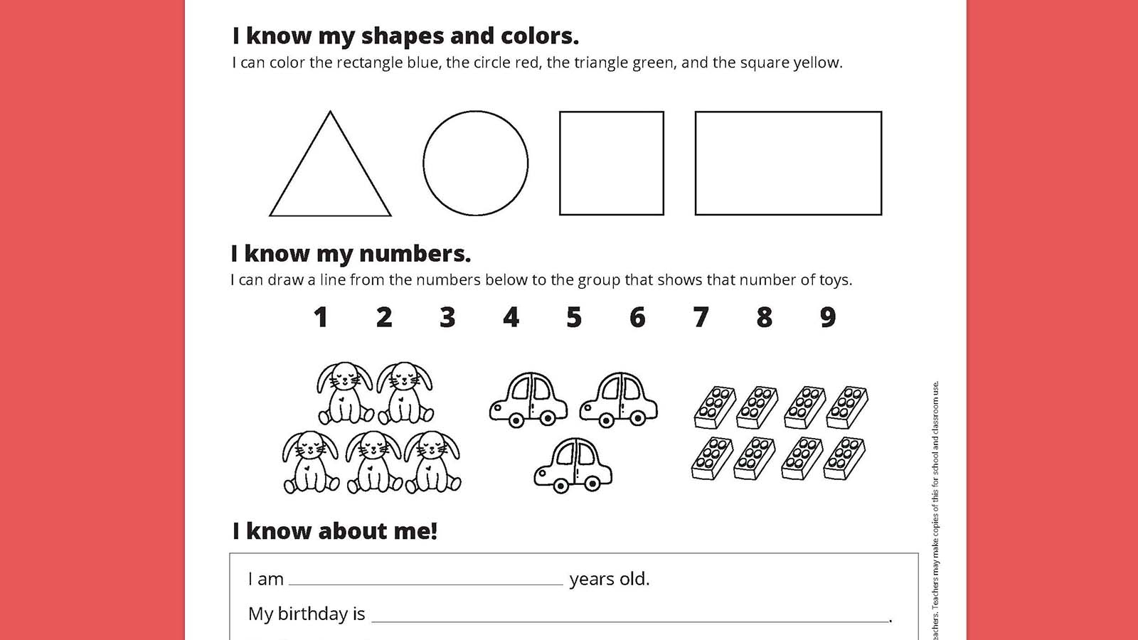 Preschool Assessment Skills 10 Free PDF Printables Printablee