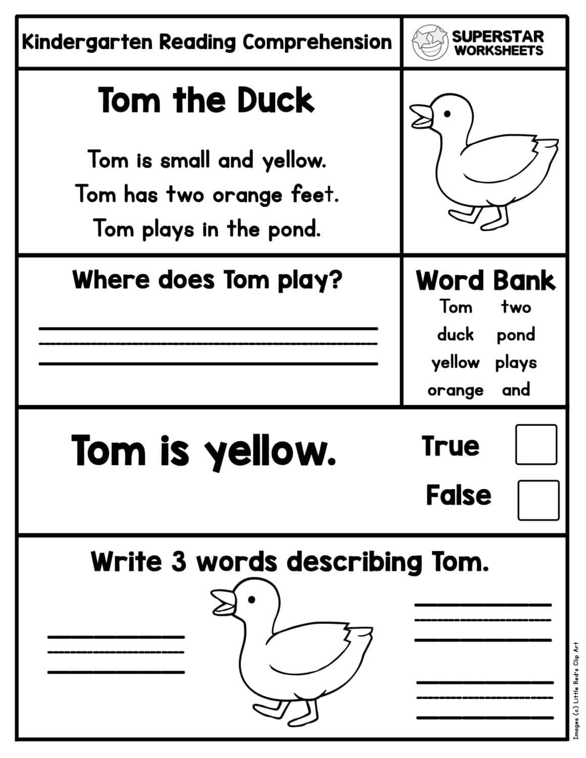 Read And Color Worksheet Free Printable Digital PDF