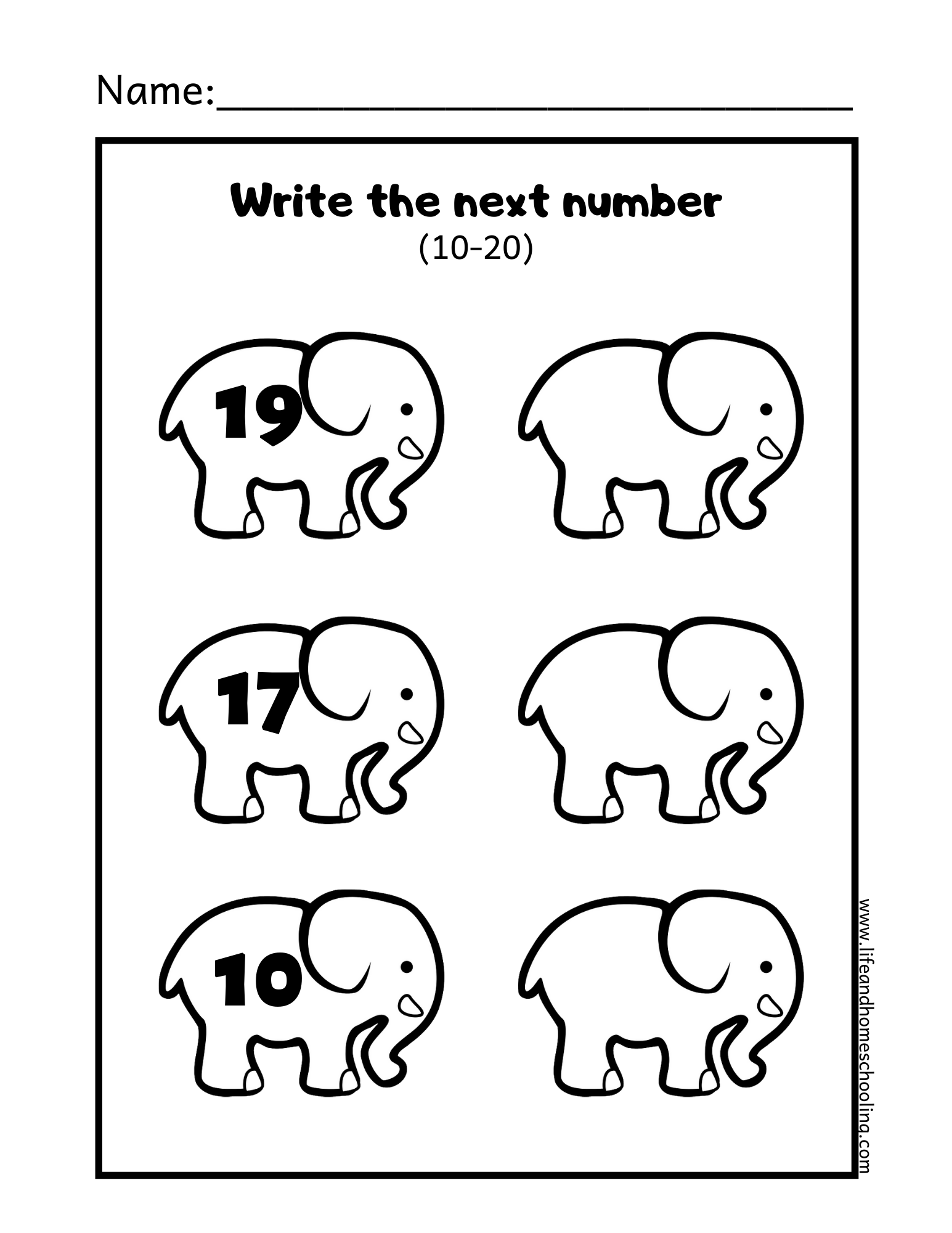 Kindergarten Write The Missing Numbers 11 20 Made By Teachers