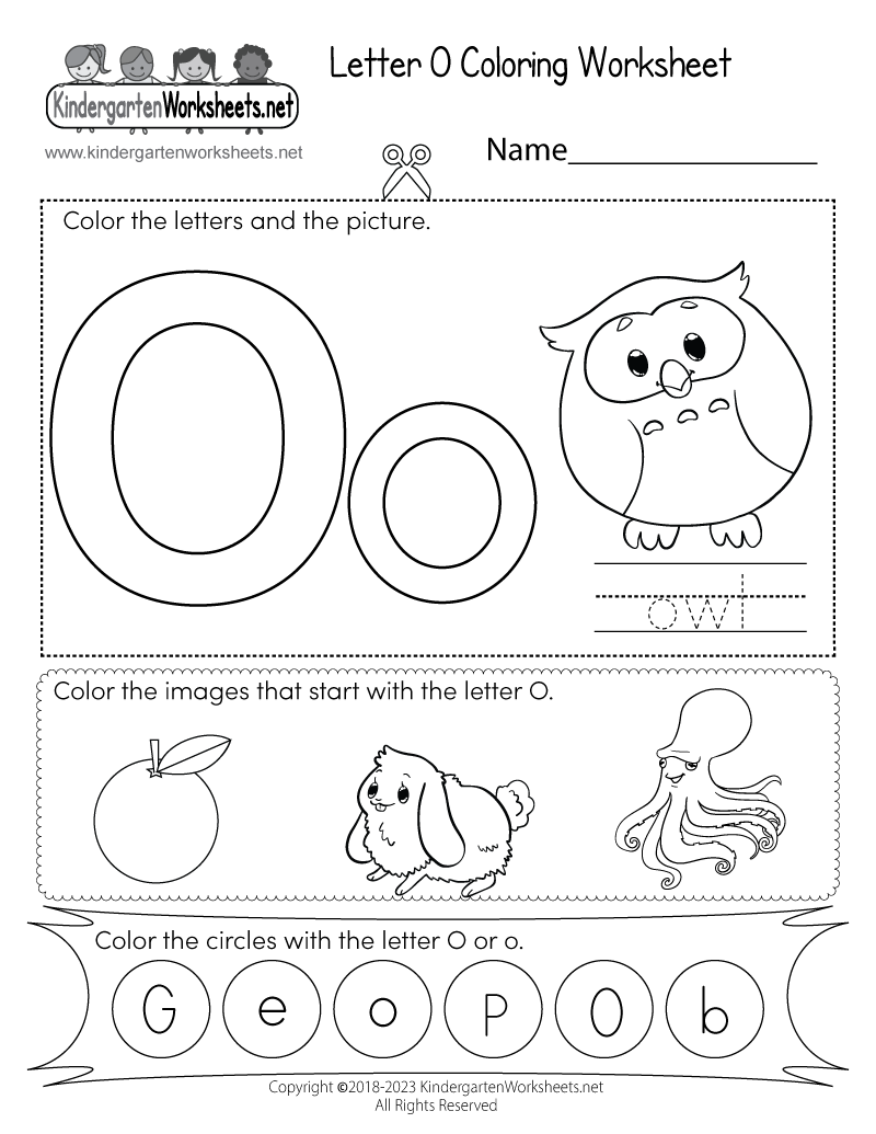 Letter O Coloring Worksheet Free Printable Digital PDF Worksheets Library