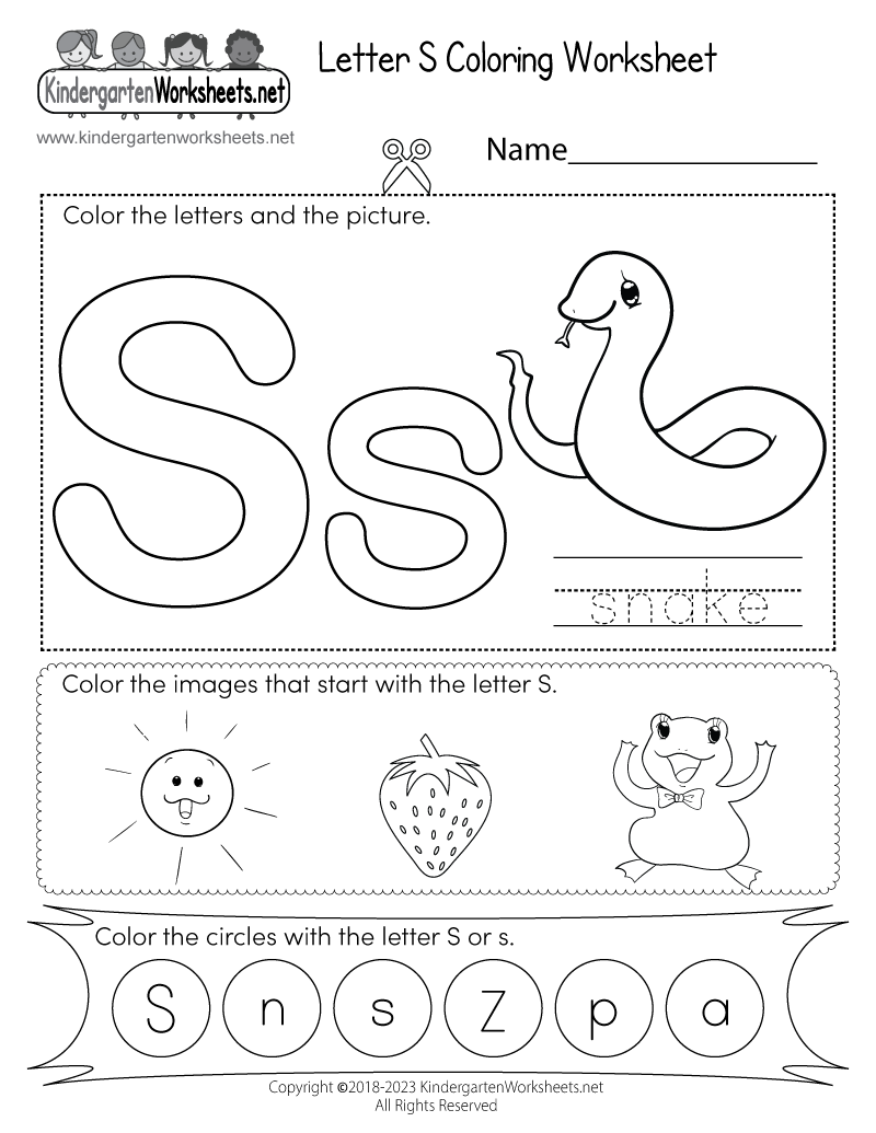 Preschool Learning Letter S Practice Free Printable Worksheet Sweet Benanna Sam