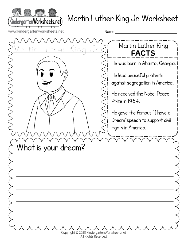 FREE Martin Luther King Jr Printables And Read Alouds For Kindergarten
