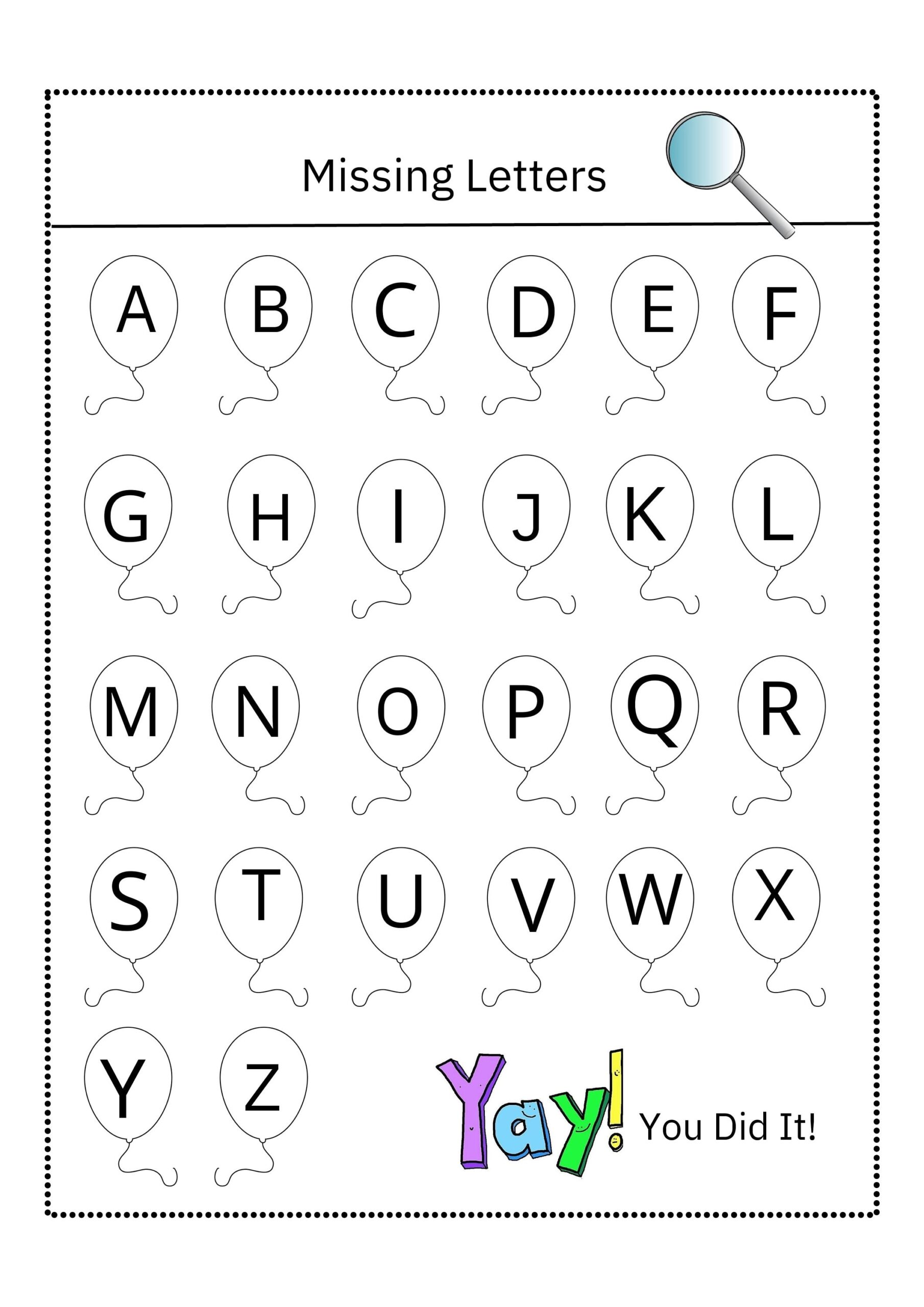 Missing Letters Worksheets Made By Teachers