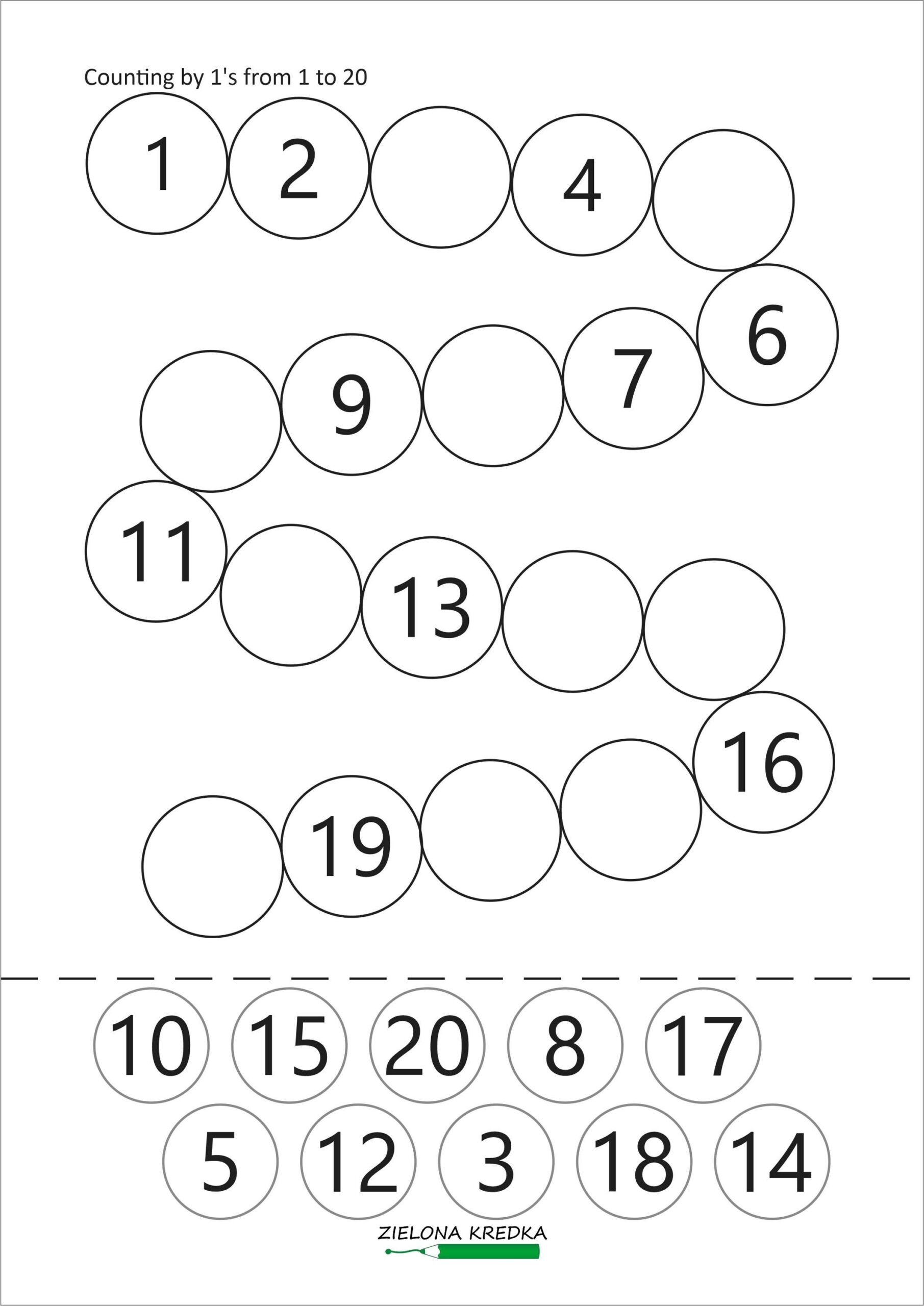 Missing Numbers 1 20 Counting Worksheets Cut Paste Math Activity For Kids PDF Download Etsy