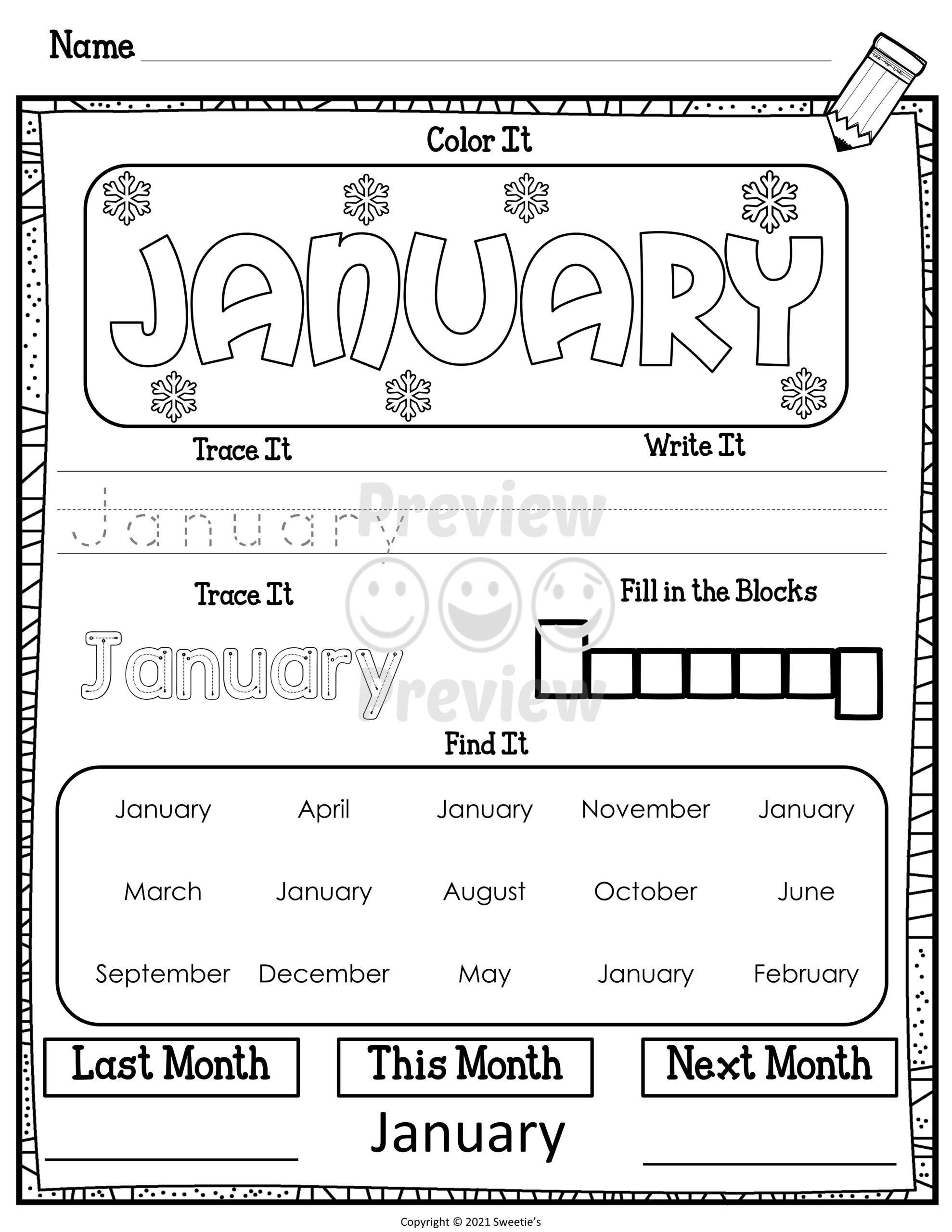 Months Of The Year Worksheets Free PDF Printables Teach Prints