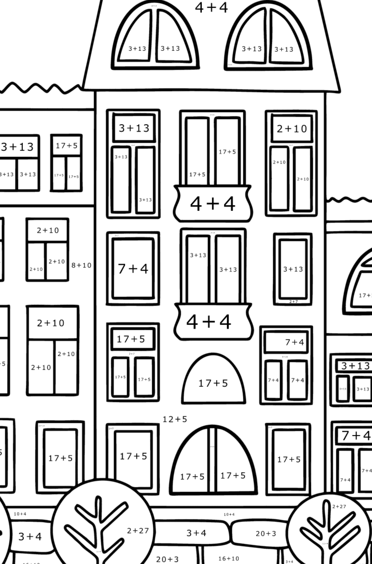 Multi Storey Building Coloring Page Online And Print For Free