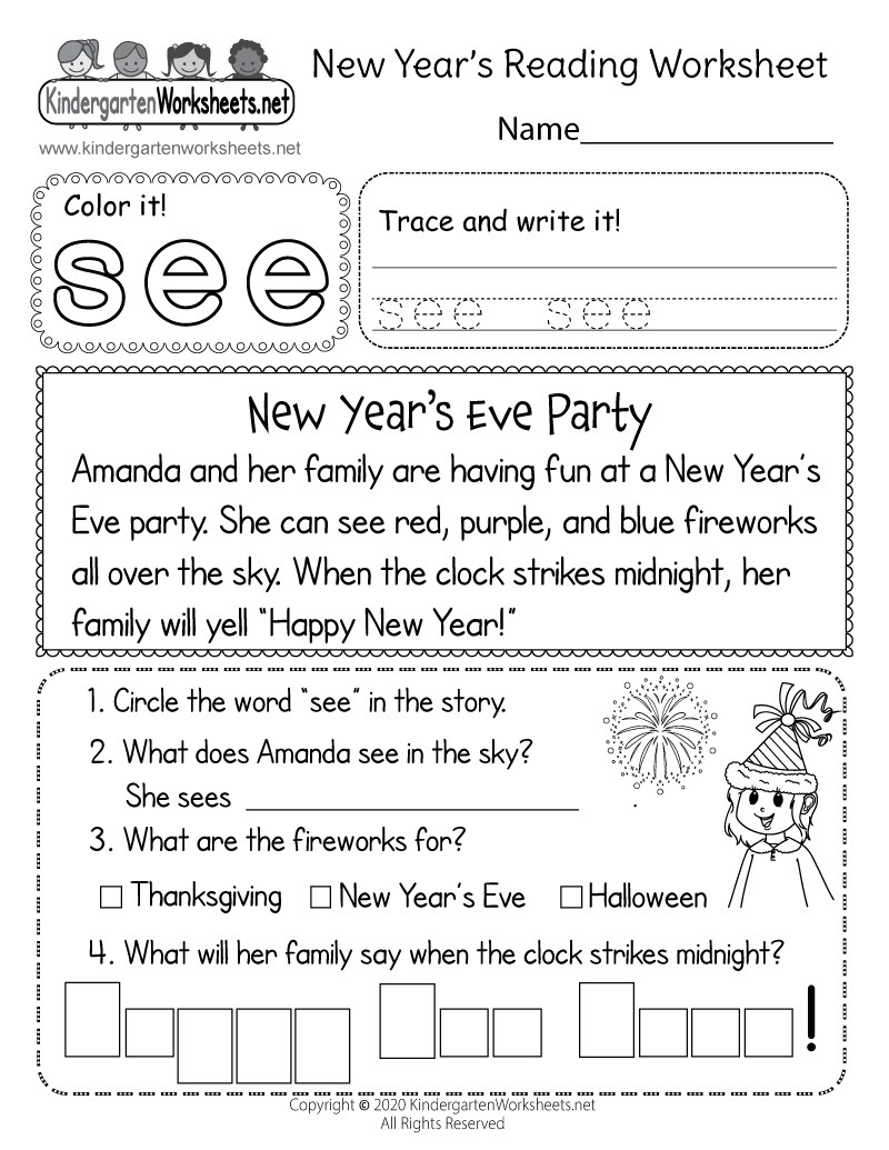 Happy New Year Do A Dot Marker Printable Activity Dot Dauber Worksheets Made By Teachers