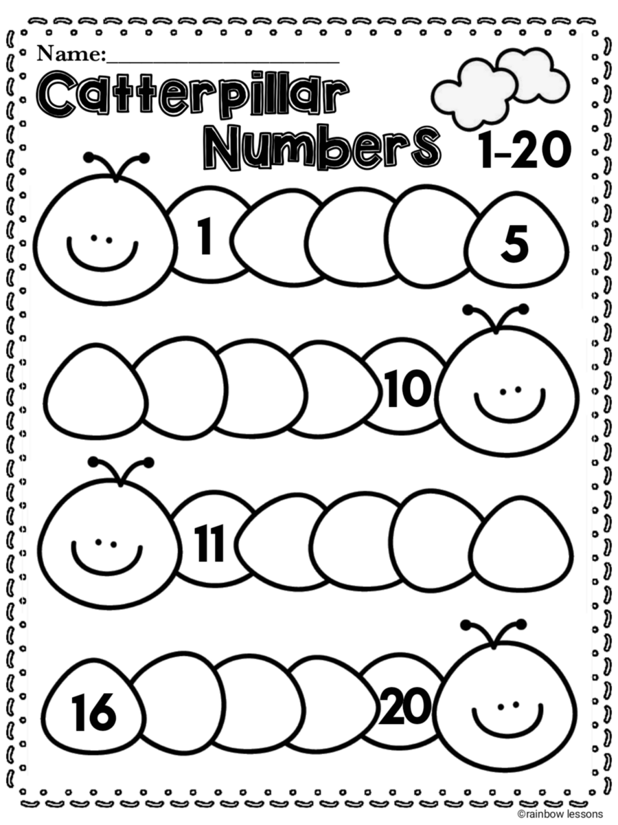 Kindergarten Count And Match Worksheets 1 20 Matching Numbers To 20 Made By Teachers