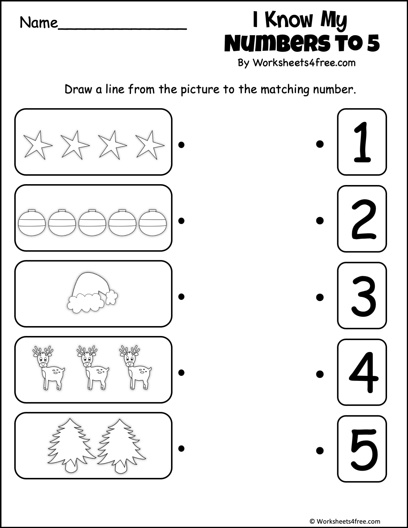 Preschool Counting Worksheets Counting To 5