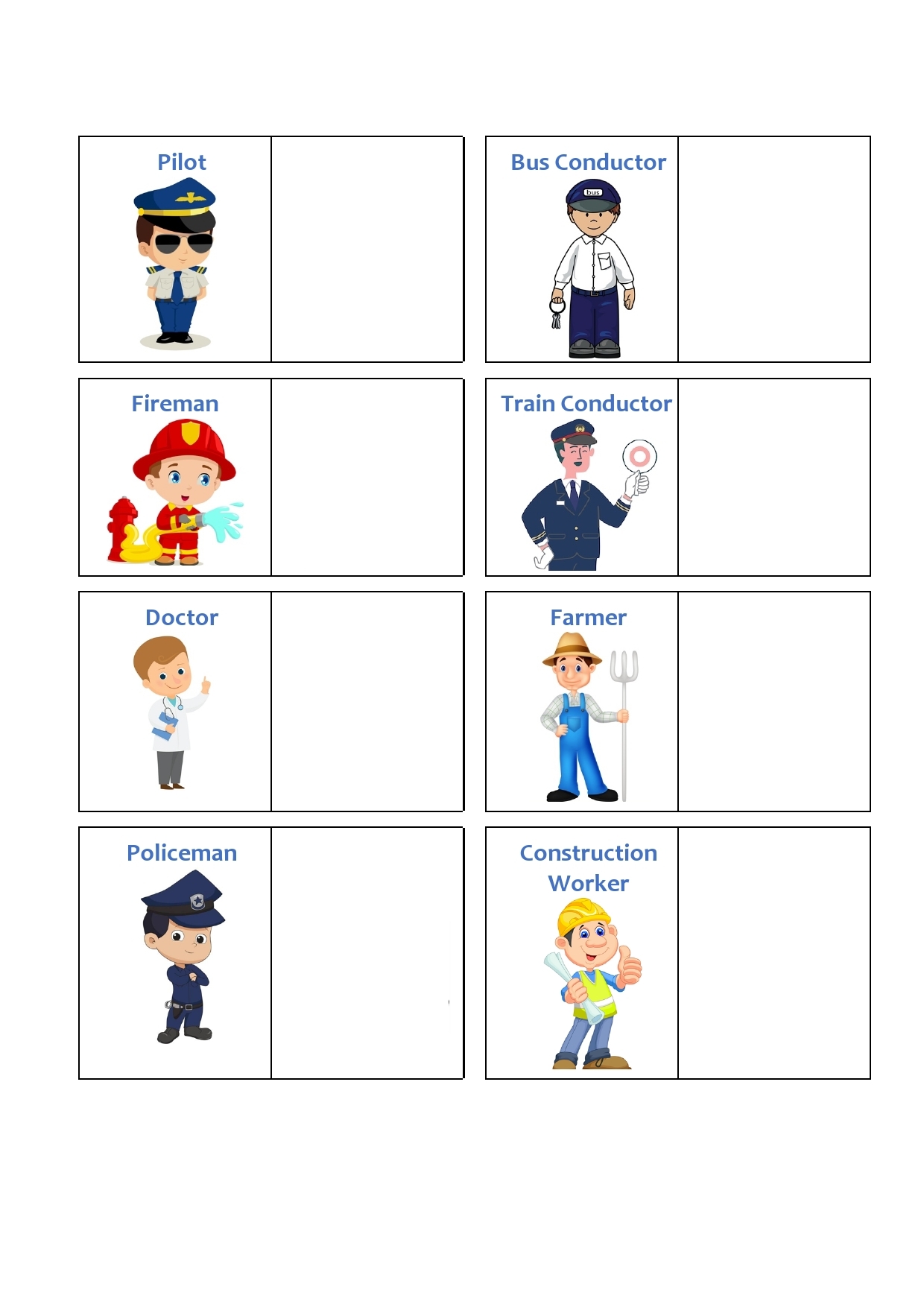 Occupations Vehicles Matching Activity TeachersMag