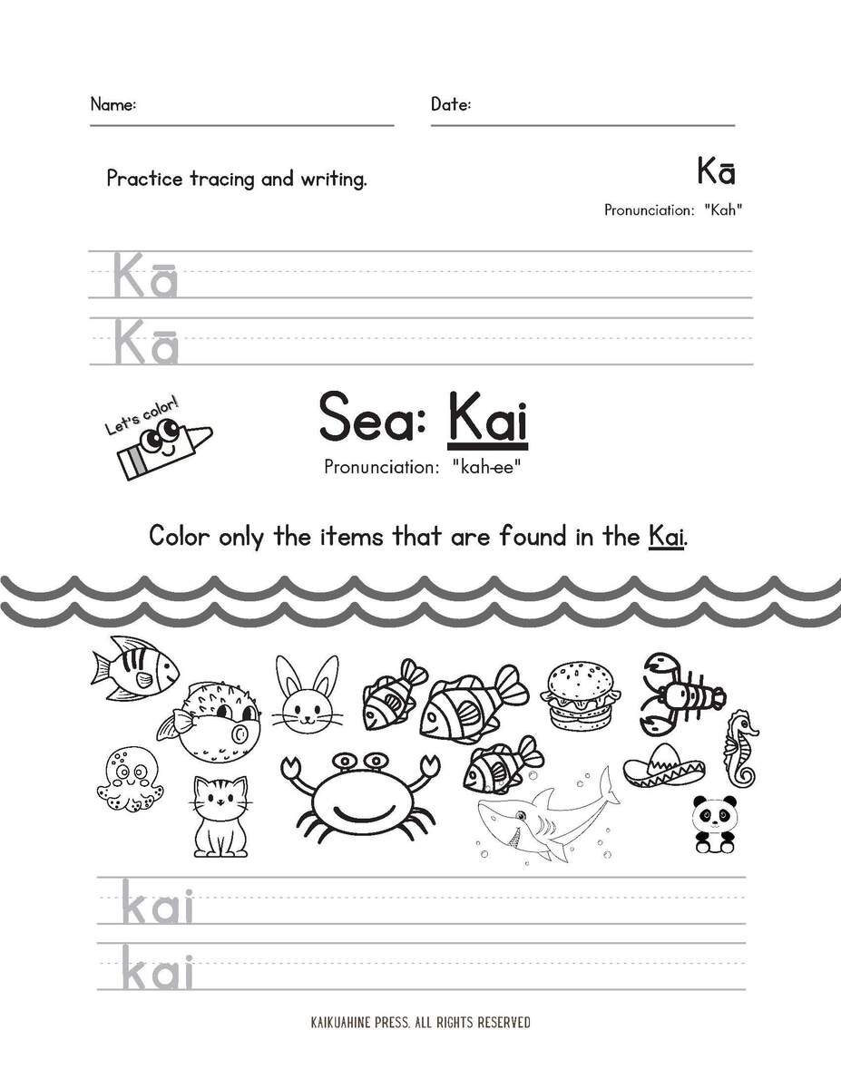 Hawaii Theme Activity Pages For Centers Freebie Wise Owl Factory