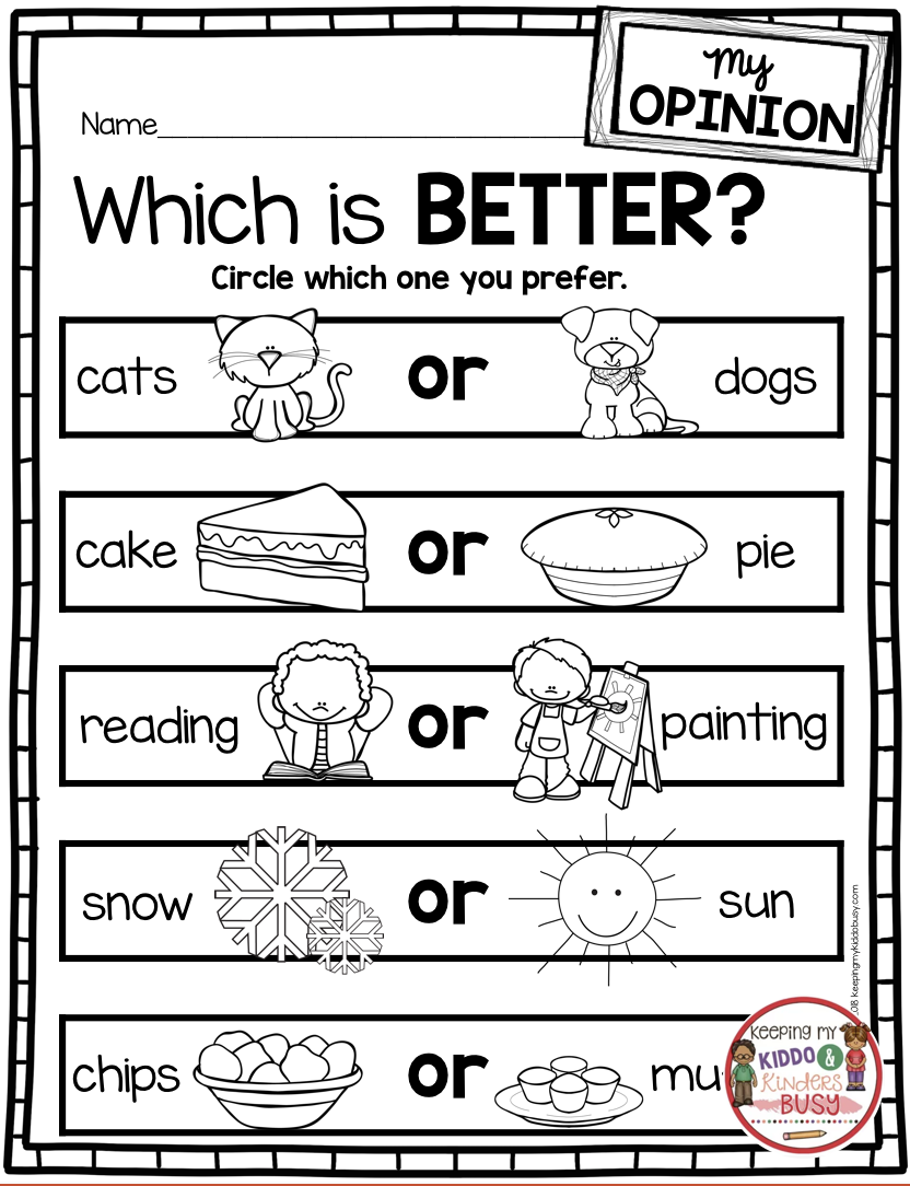 OPINION WRITING Kindergarten And First Grade Freebies Free Writer S Workshop Activities OPINION WRITING Kindergarten And First Grade Freebies Free Writer S Workshop Activities