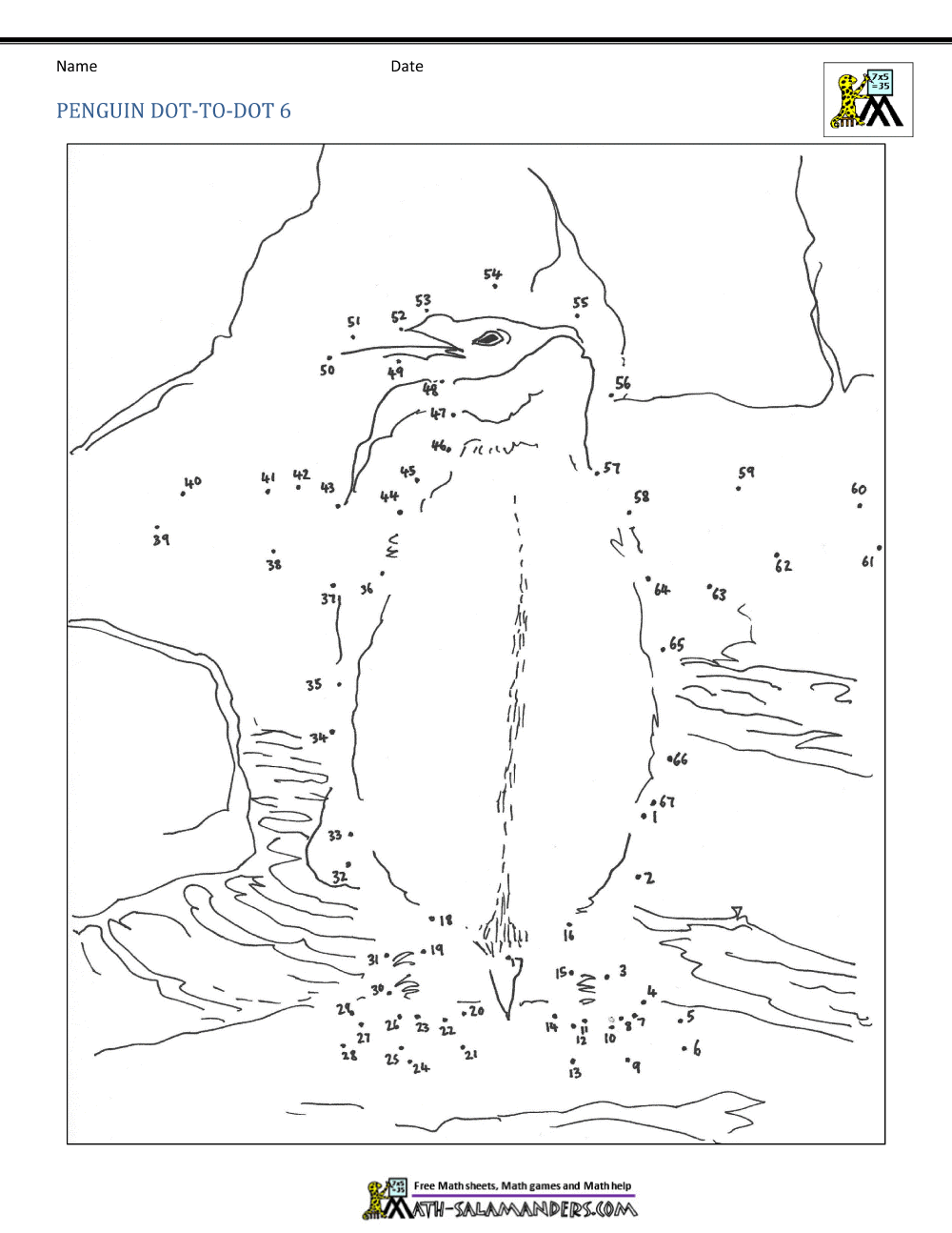 Penguin Dot To Dot