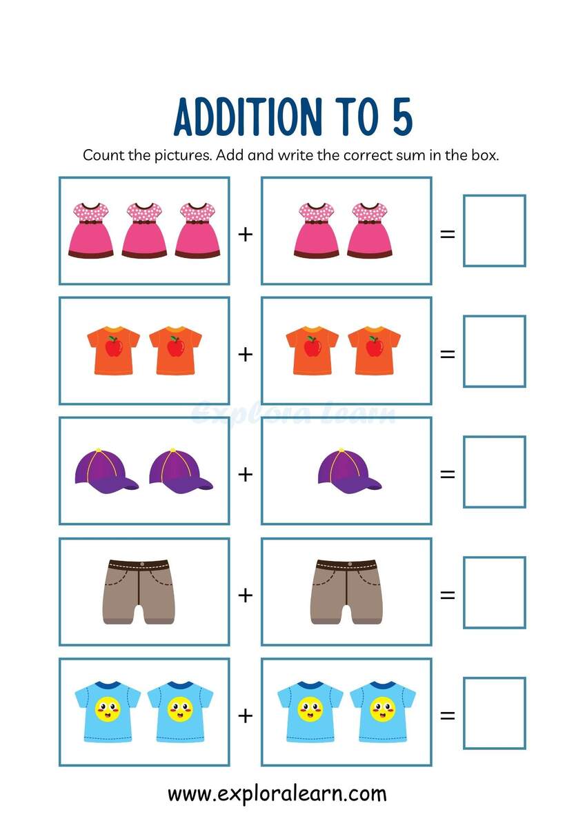 Free Printable Math Addition Worksheets For Kids Worksheet School