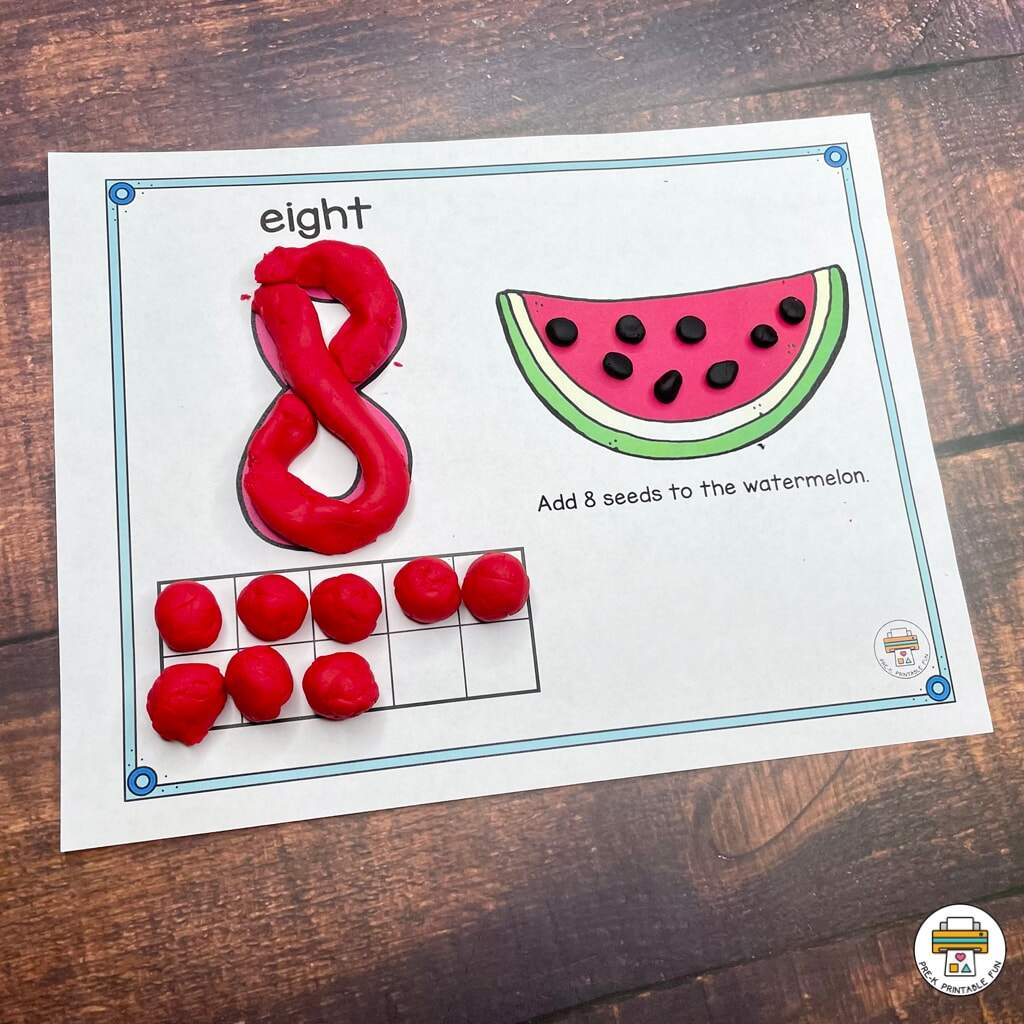 Play Number Dough Mats