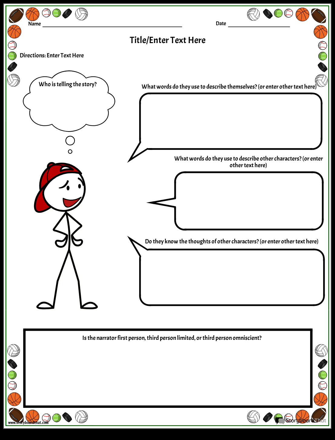 POV Worksheets Create With Storyboard That In 2025
