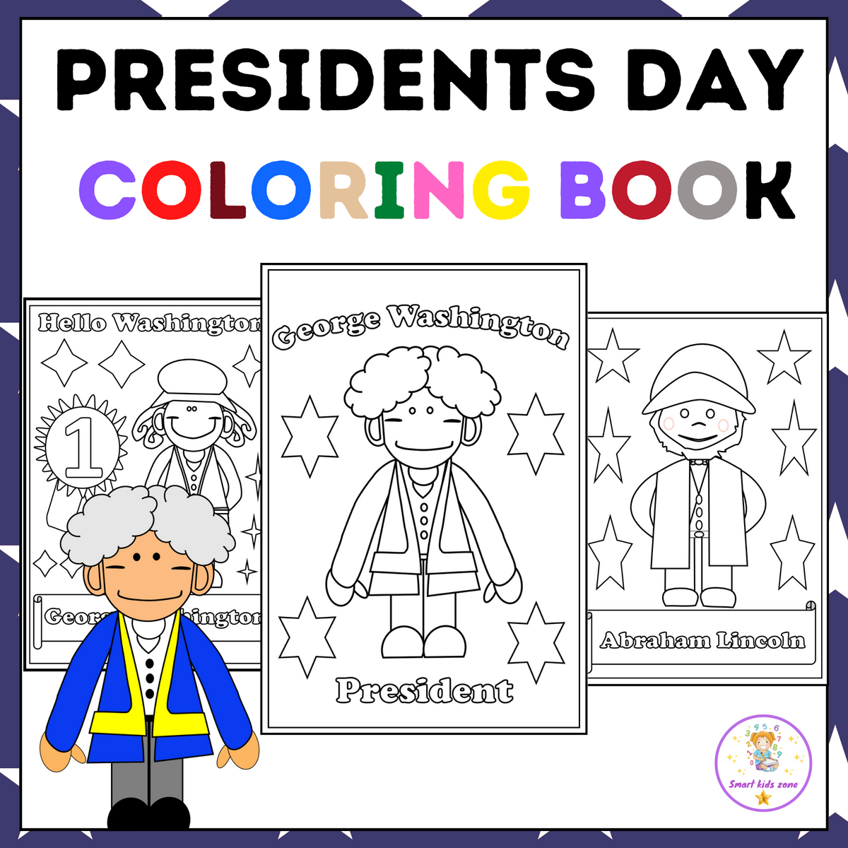 Presidents Day Coloring Early Presidents Abraham Lincoln George Washington Made By Teachers