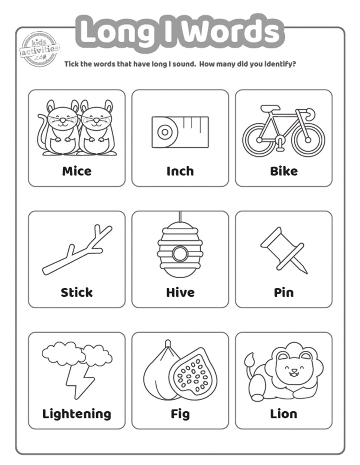 Teaching Long I Words In Kindergarten 4 Kinder Teachers