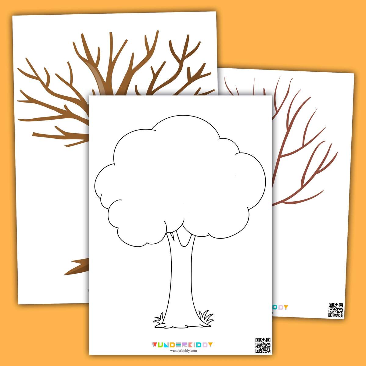 Printable Tree Template For Craft And Coloring Pages For Kids