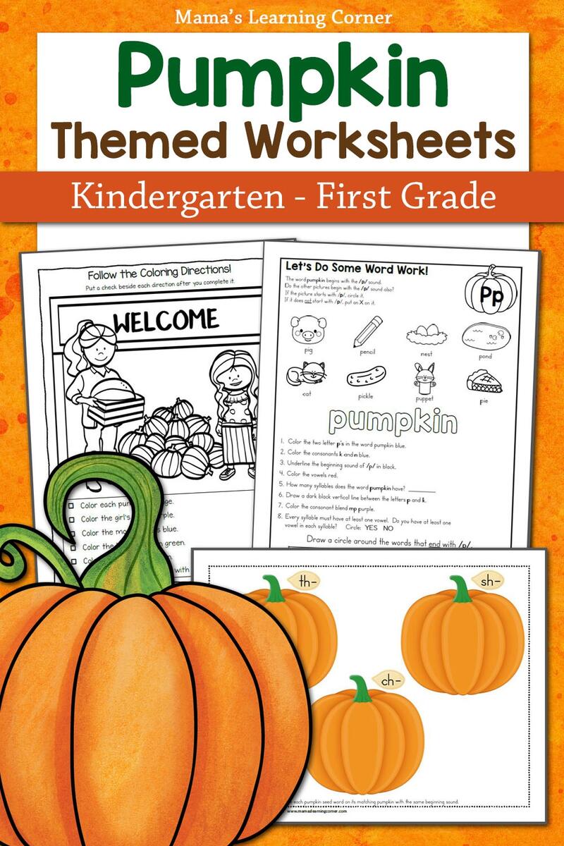 Pumpkin Worksheets Fall Worksheets Homeschool Preschool Kindergarten Printable Halloween Preschool Worksheets Homeschool Worksheets Etsy