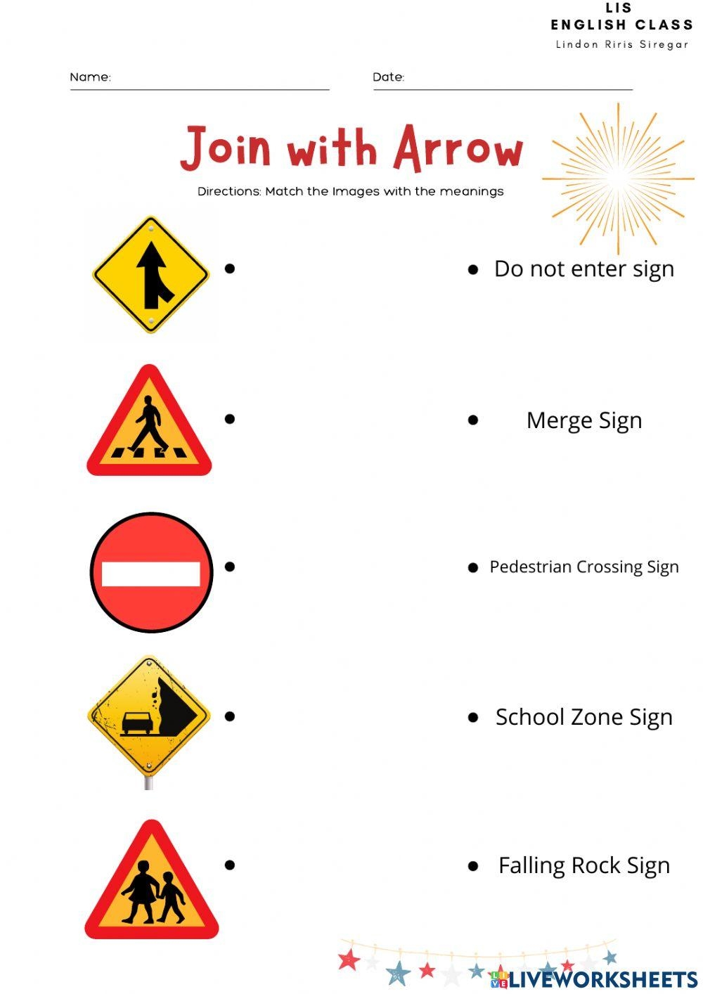 Road Signs LKPD Worksheet Worksheets Library