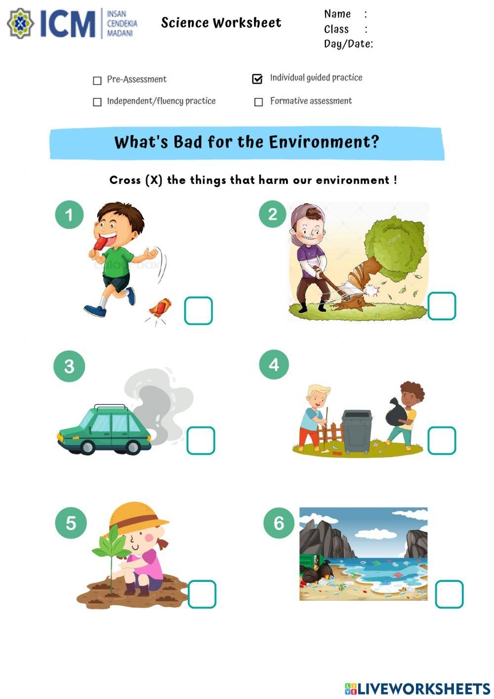 Science Worksheet How Do We Care For The Environment Online Worksheets Library