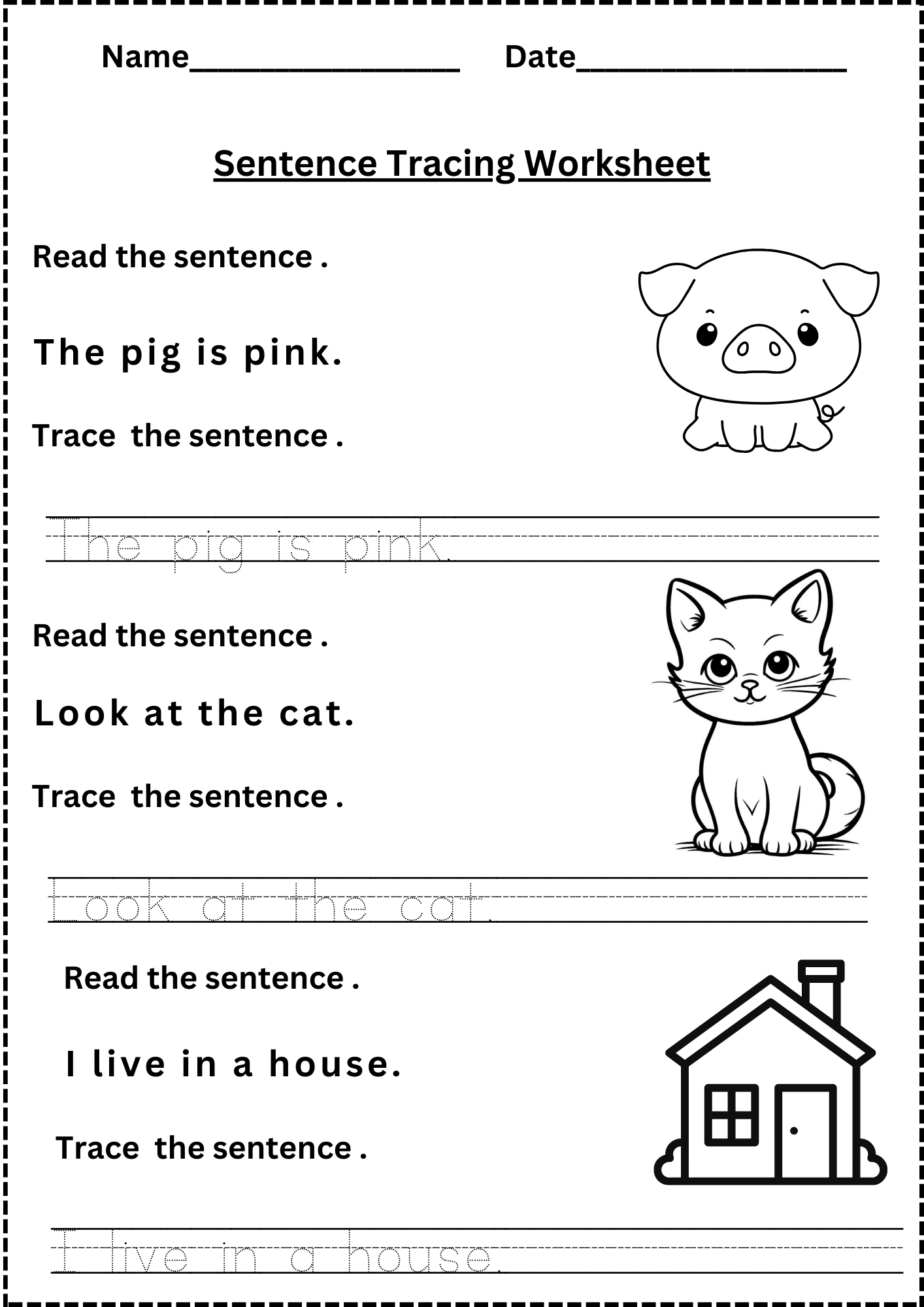 25 Printable Sentence Writing Worksheets Write The Sentence Worksheets Practice Writing Activity 1st 3rd Grade ELA Worksheets Etsy