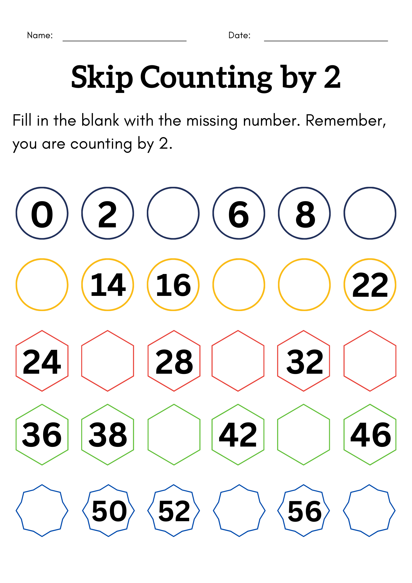 Skip Counting By 2 3 4 And 5 Worksheet FREE Printable Worksheets Worksheetfun