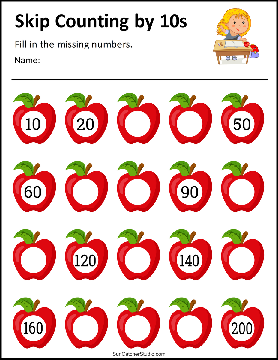 Free Count By 10s Worksheets Teach Prints