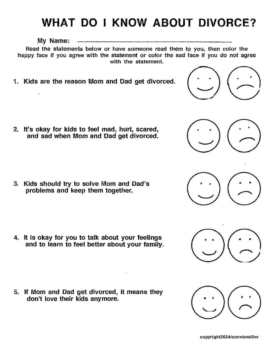 Parent Separation Or Divorce Worksheets For Kids My Houses Therapy Resources Social Emotional Learning Positive Mindset Change For Kids Etsy