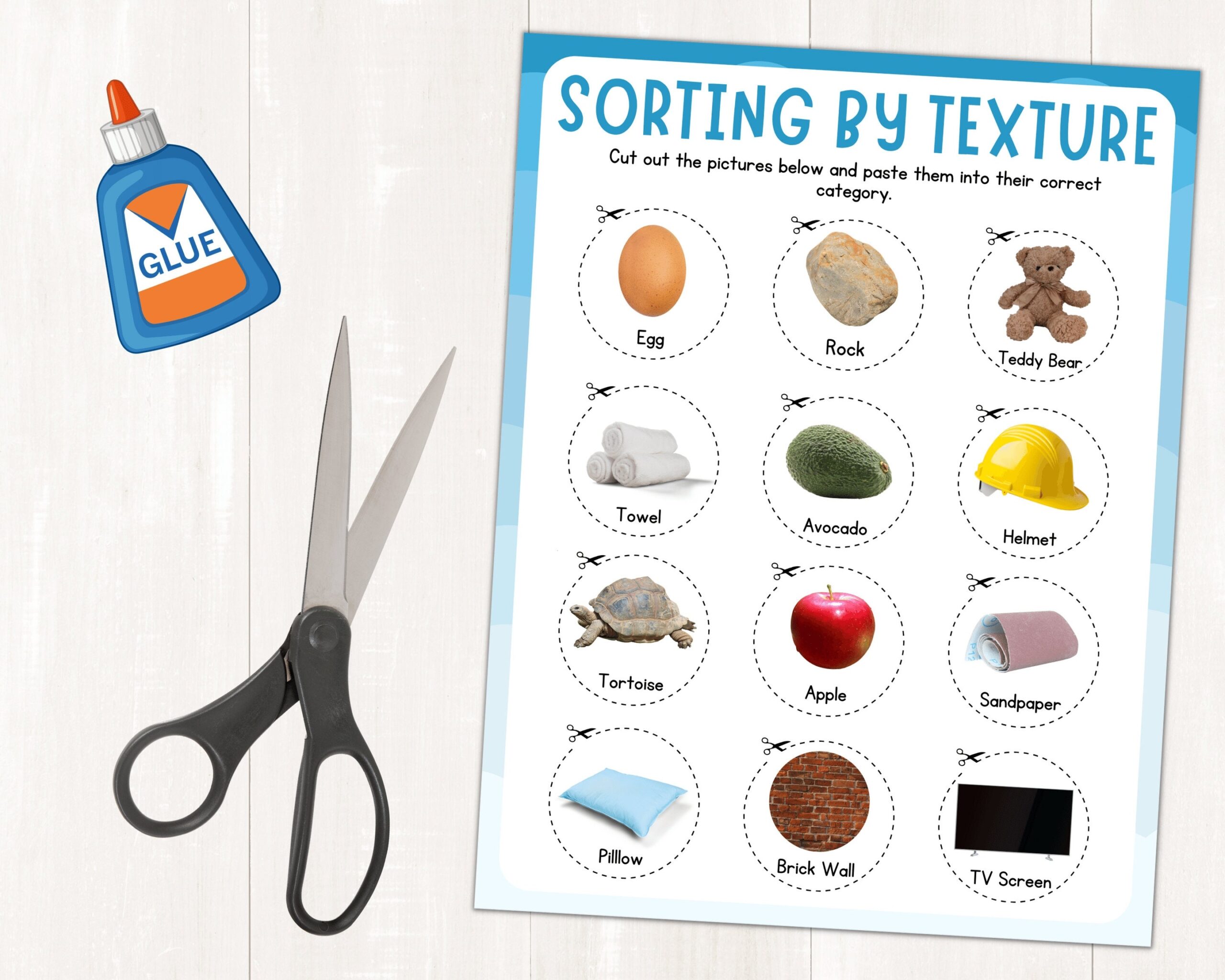 Sorting By Texture Soft Hard Rough And Smooth Texture Sorting For Kids Cut Paste Instant Download PDF Etsy Norway