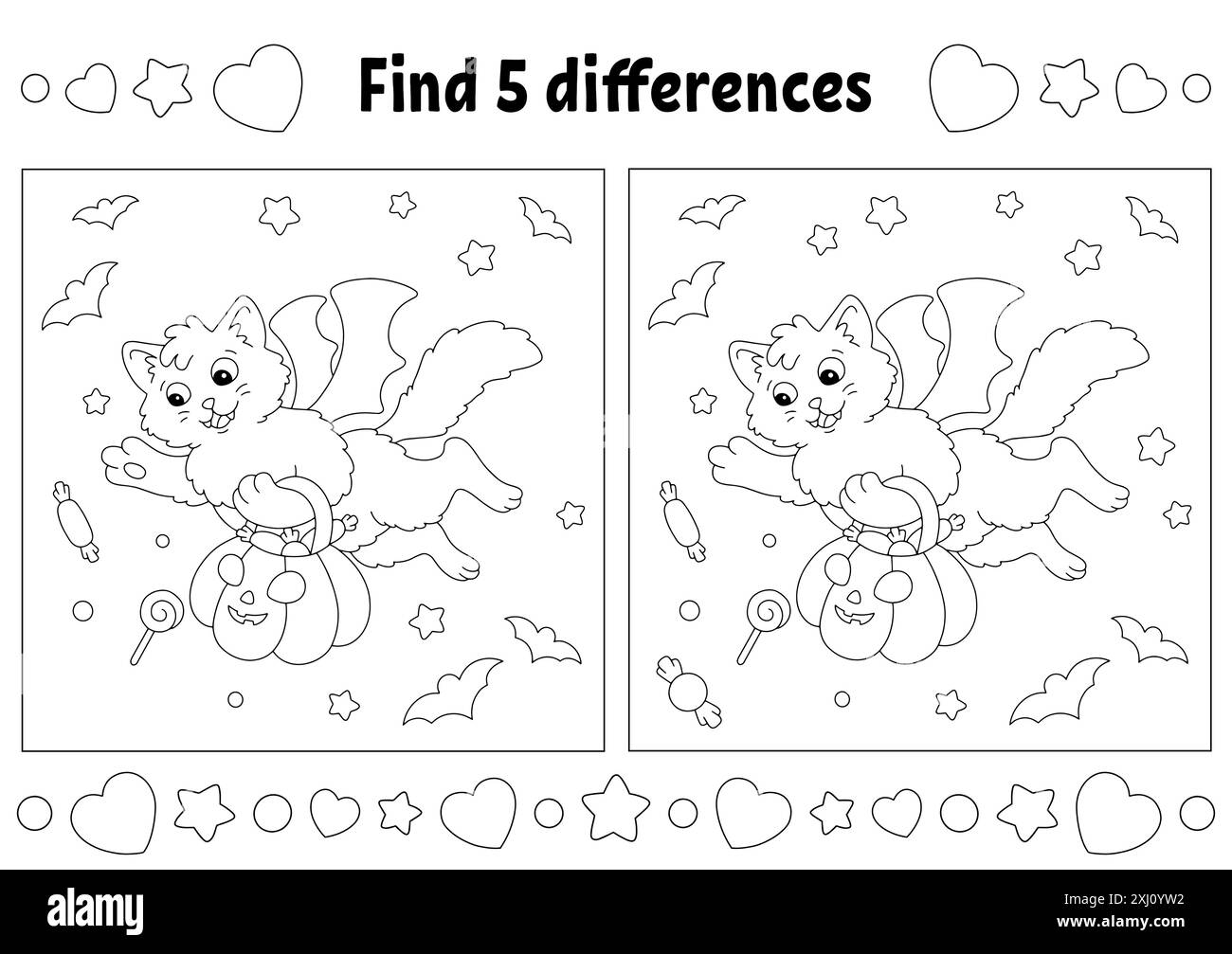 Spot The Difference Puzzle Black And White Stock Photos Images Alamy