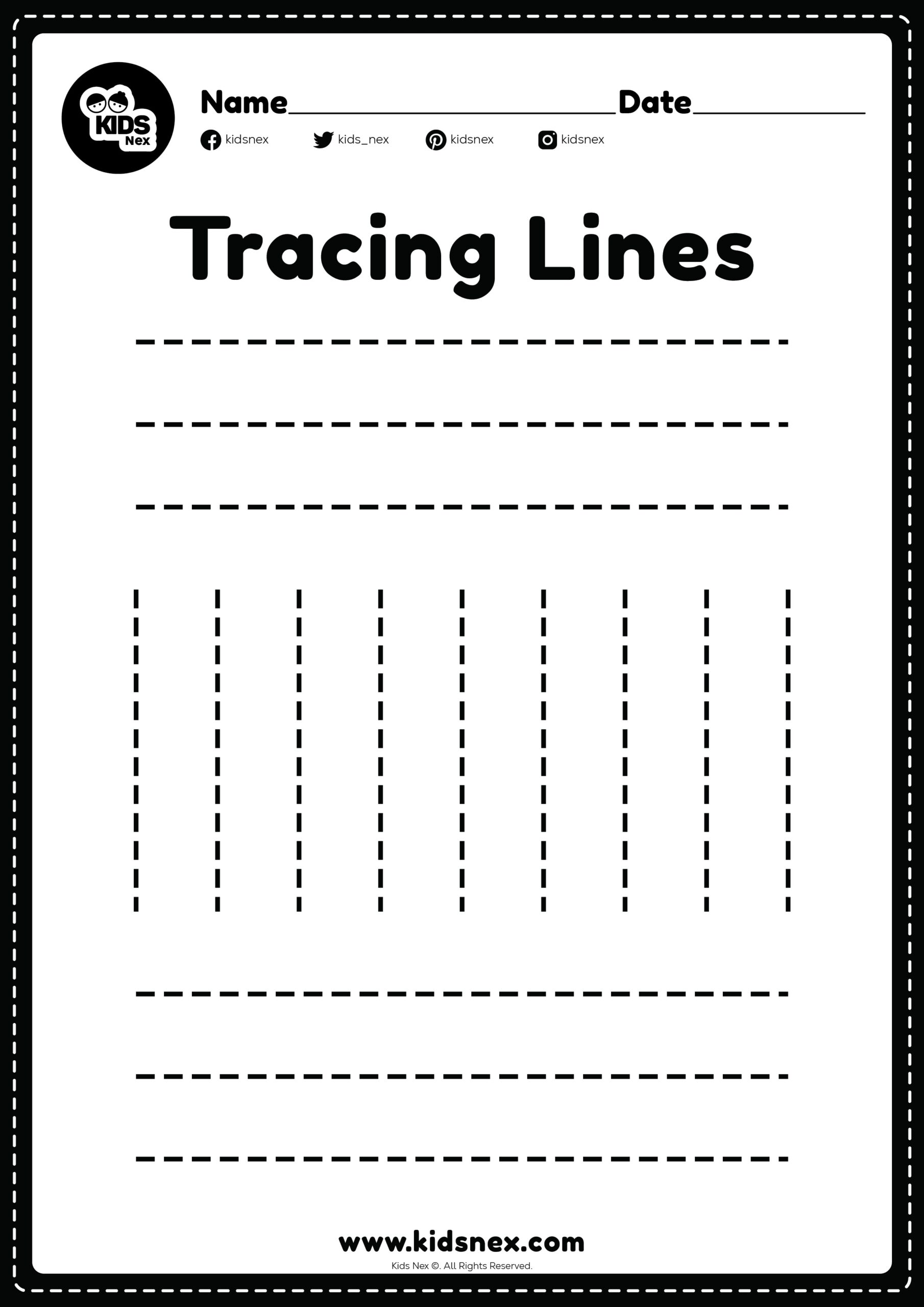 Slanting Line Worksheet Free Printable KidsNex
